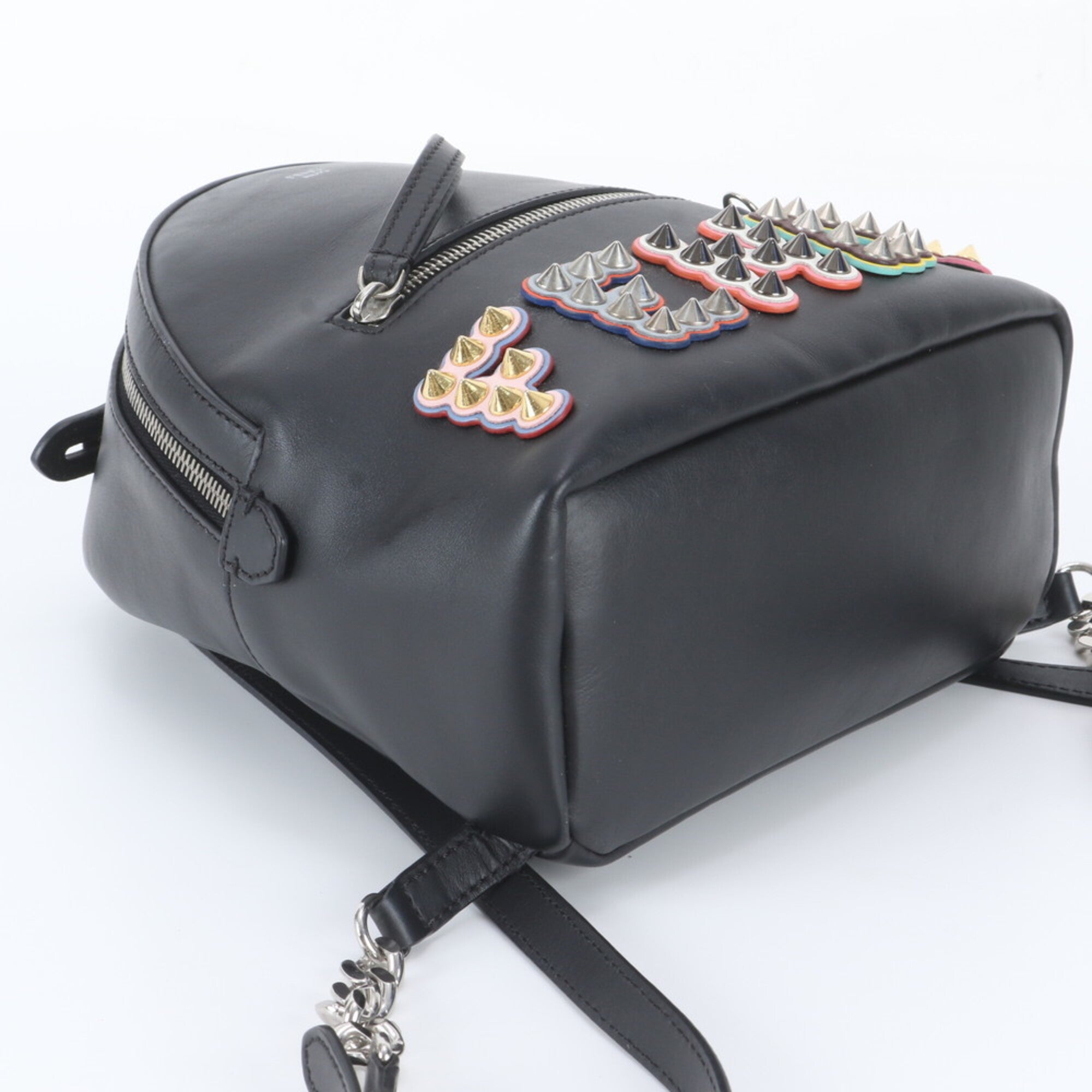 Fendi Black Leather Backpack (Pre-Owned)