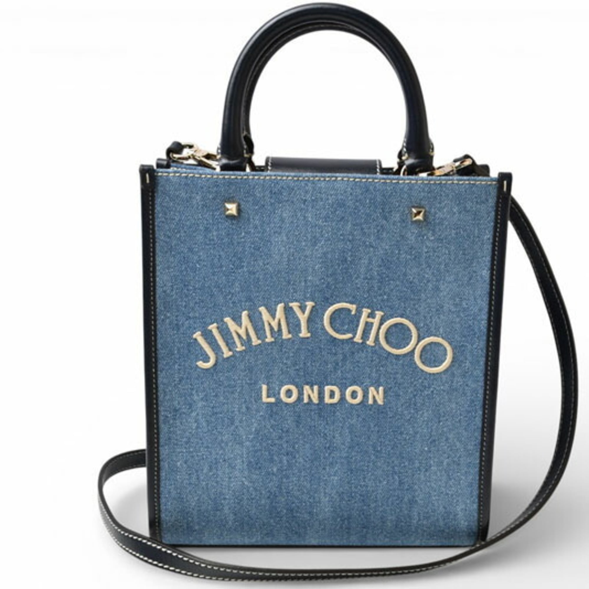 Jimmy Choo Denim Handbag Shoulder Bag (Pre-Owned)