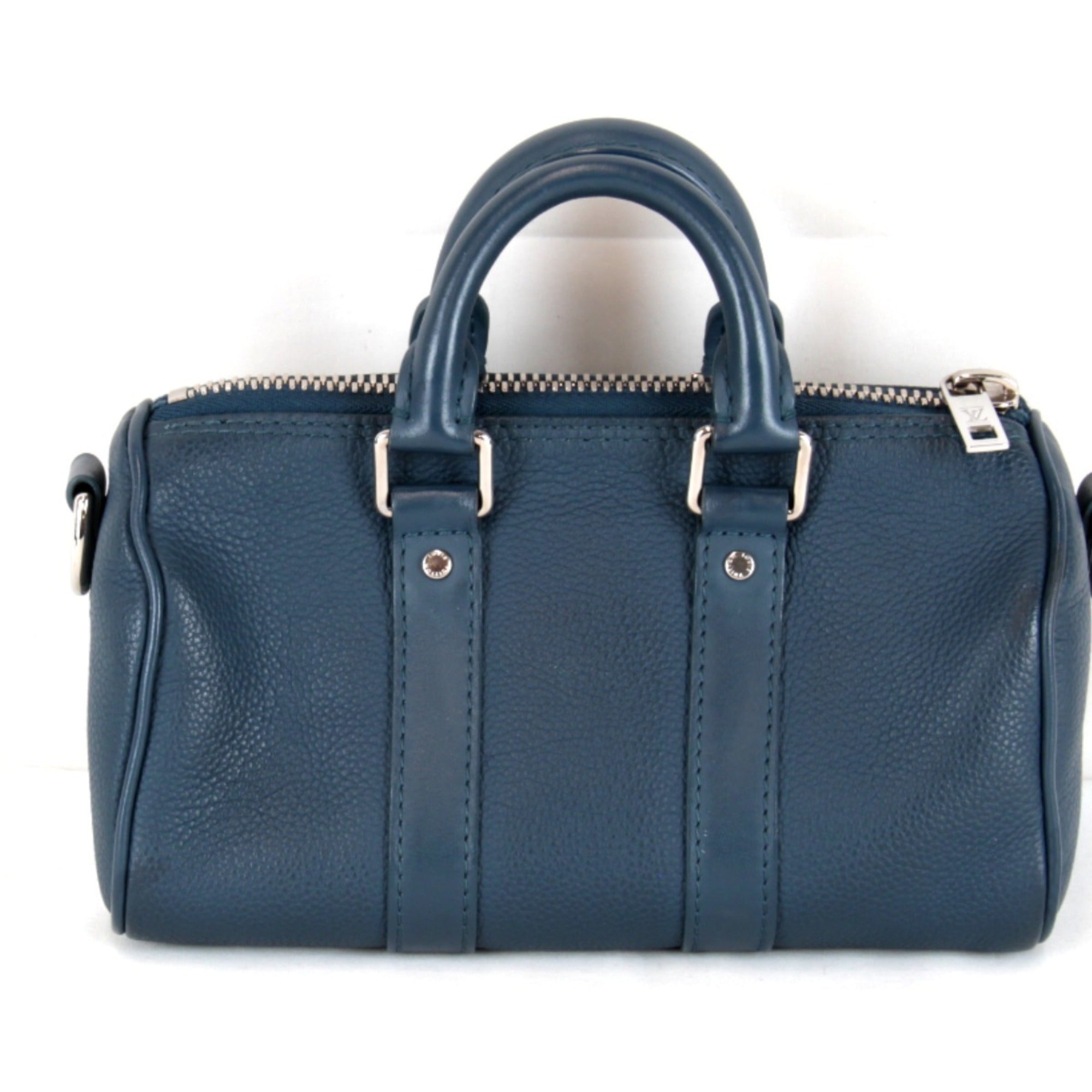 Louis Vuitton Blue Leather Handbag Shoulder Bag (Pre-Owned)