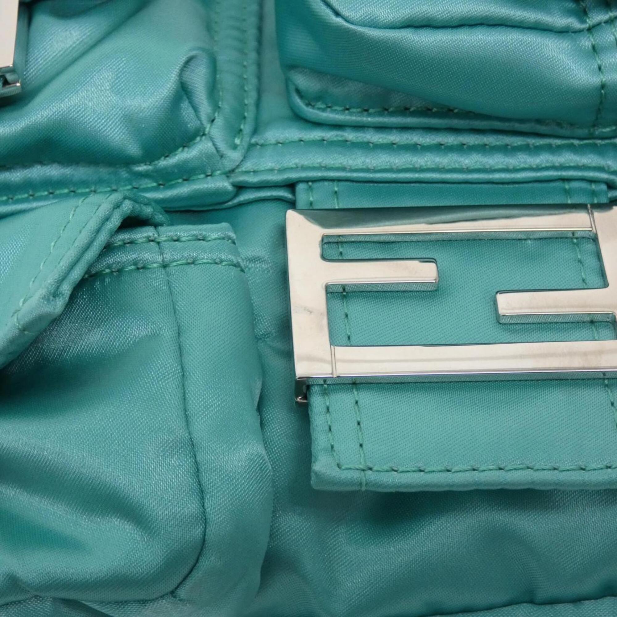 Fendi Green Nylon Shoulder Bag (Pre-Owned)