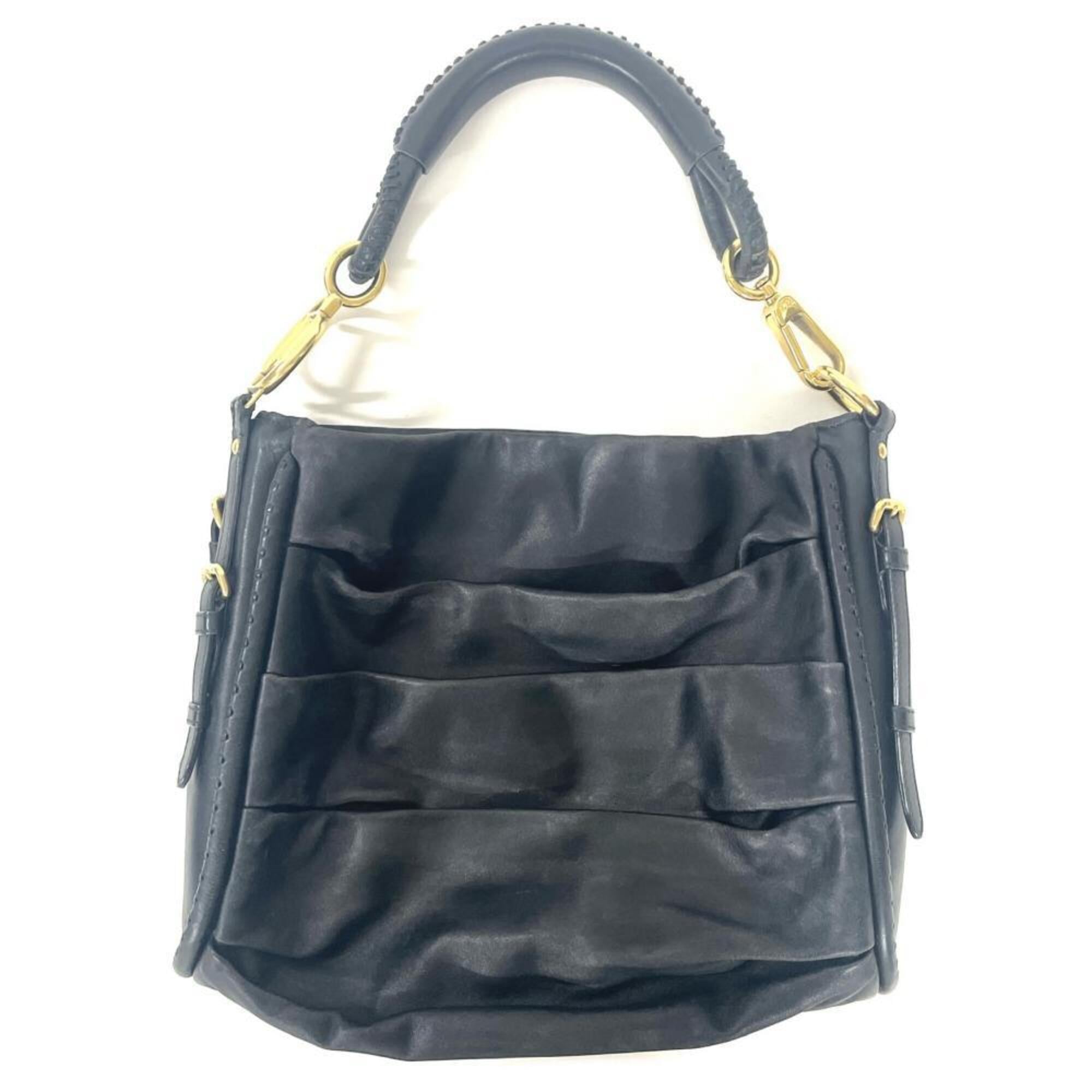 Christian Dior Black Leather Shoulder Bag (Pre-Owned)