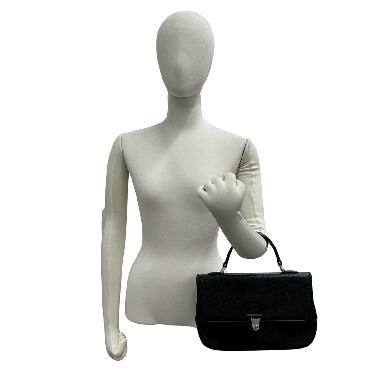Burberry Black Leather Handbag (Pre-Owned)