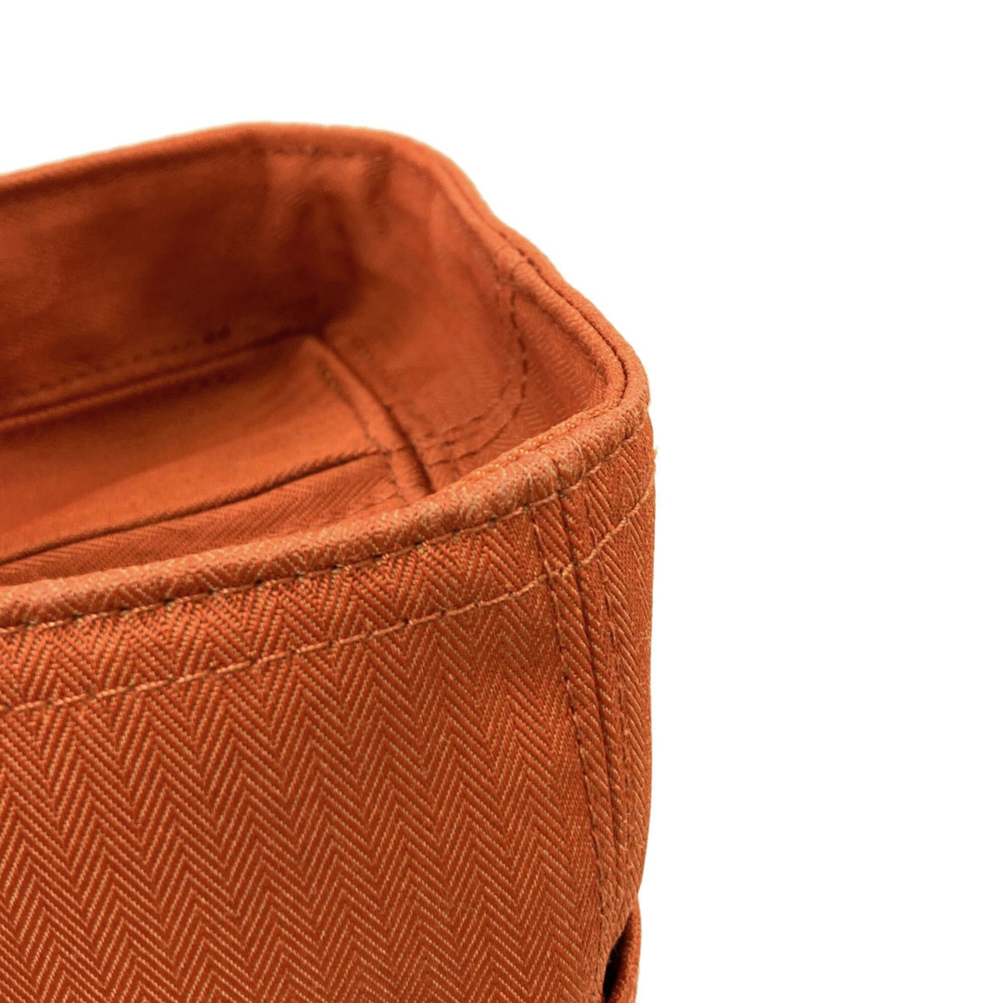 Hermes Acapulco Orange Cotton Polyester Handbag (Pre-Owned)