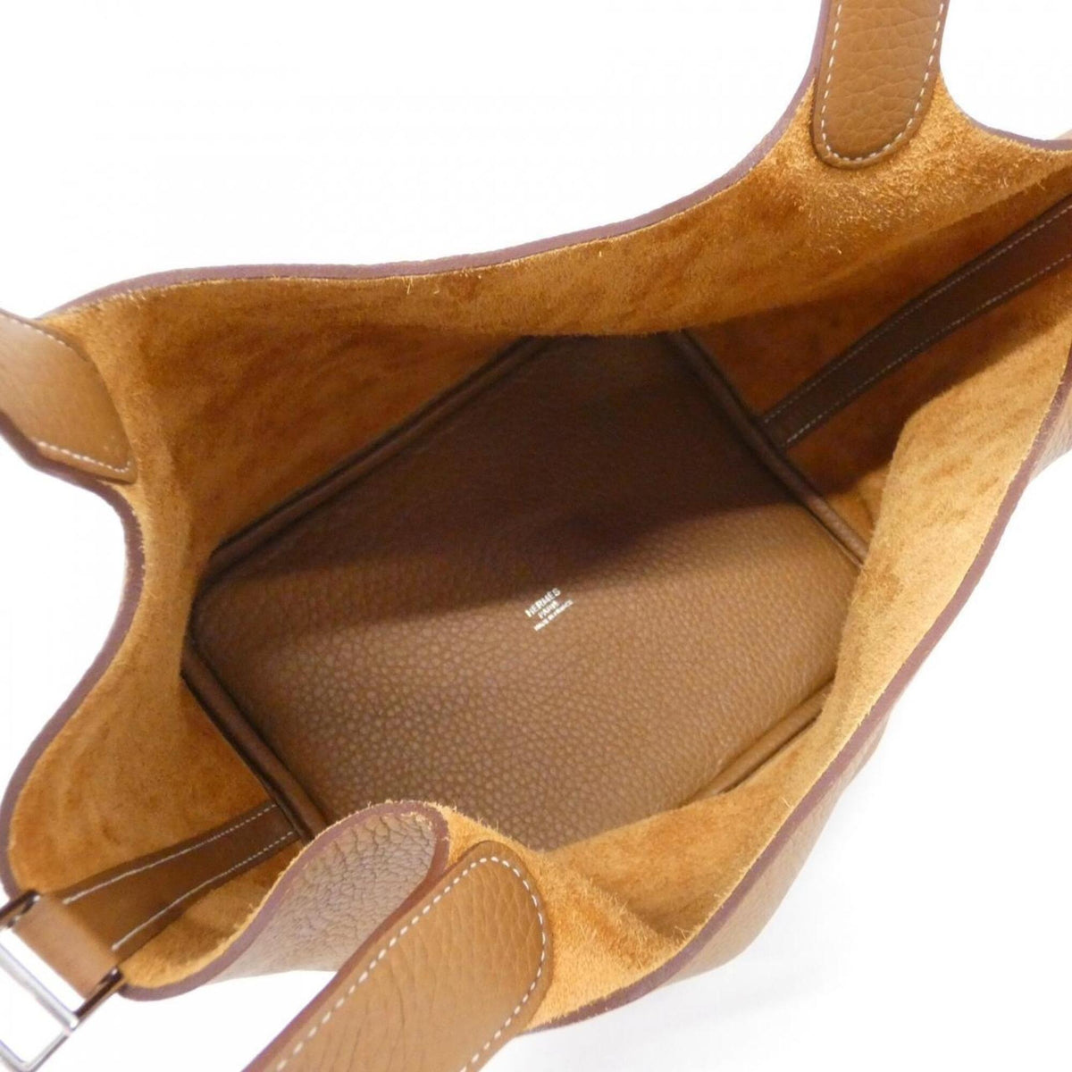 Hermes Picotin Gold Taurillon Clemence Leather Handbag (Pre-Owned)