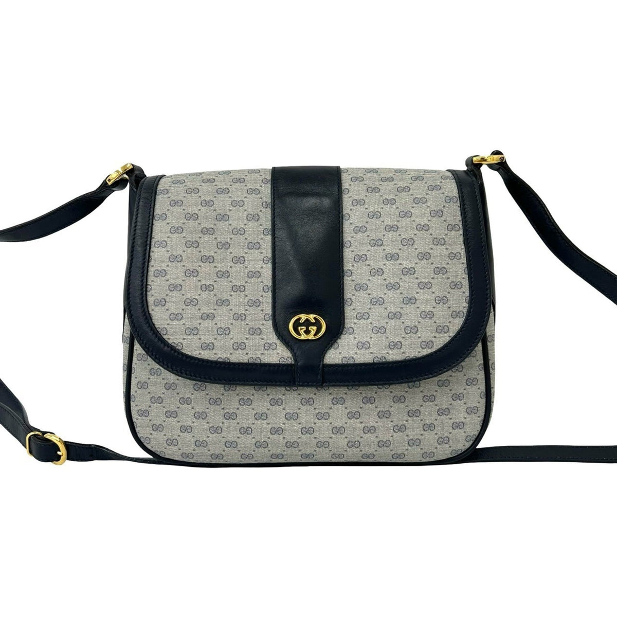 Gucci Navy Pvc Leather Pochette Shoulder Bag (Pre-Owned)