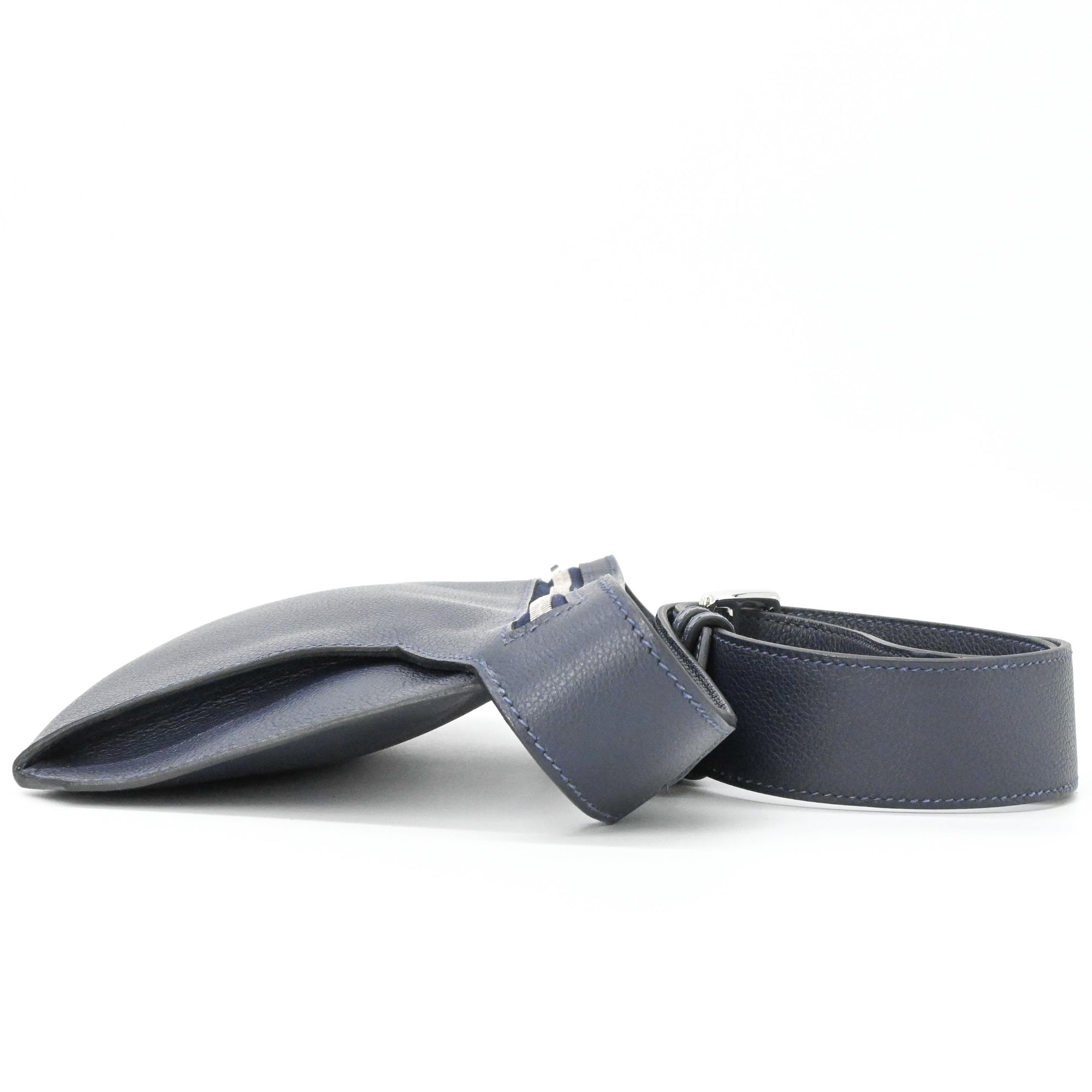Hermes Navy Evercalf Leather Sling Bag (Pre-Owned)