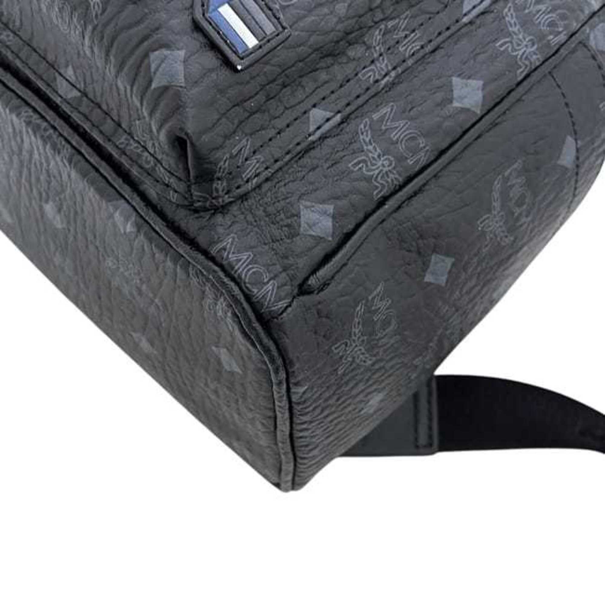 Mcm Black Leather Backpack (Pre-Owned)