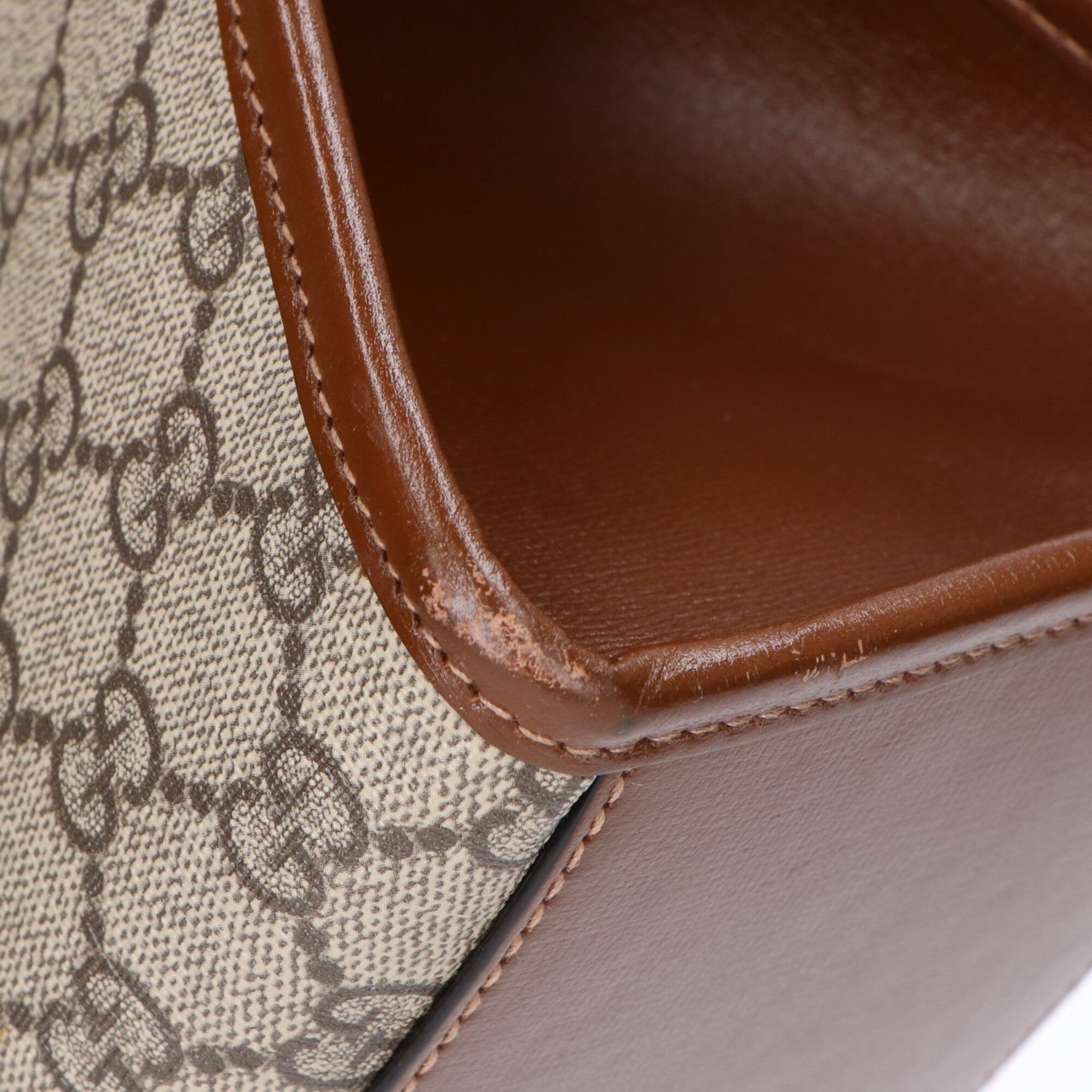 Gucci Beige Brown Pvc Tote Bag (Pre-Owned)