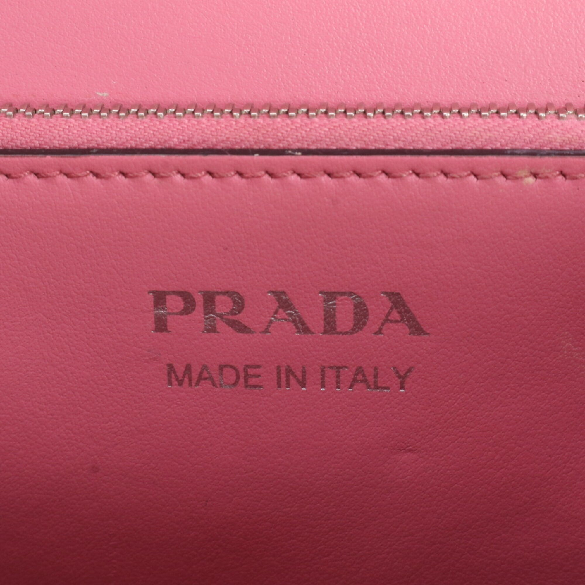 Prada Pink Leather Handbag Shoulder Bag Tote Bag (Pre-Owned)