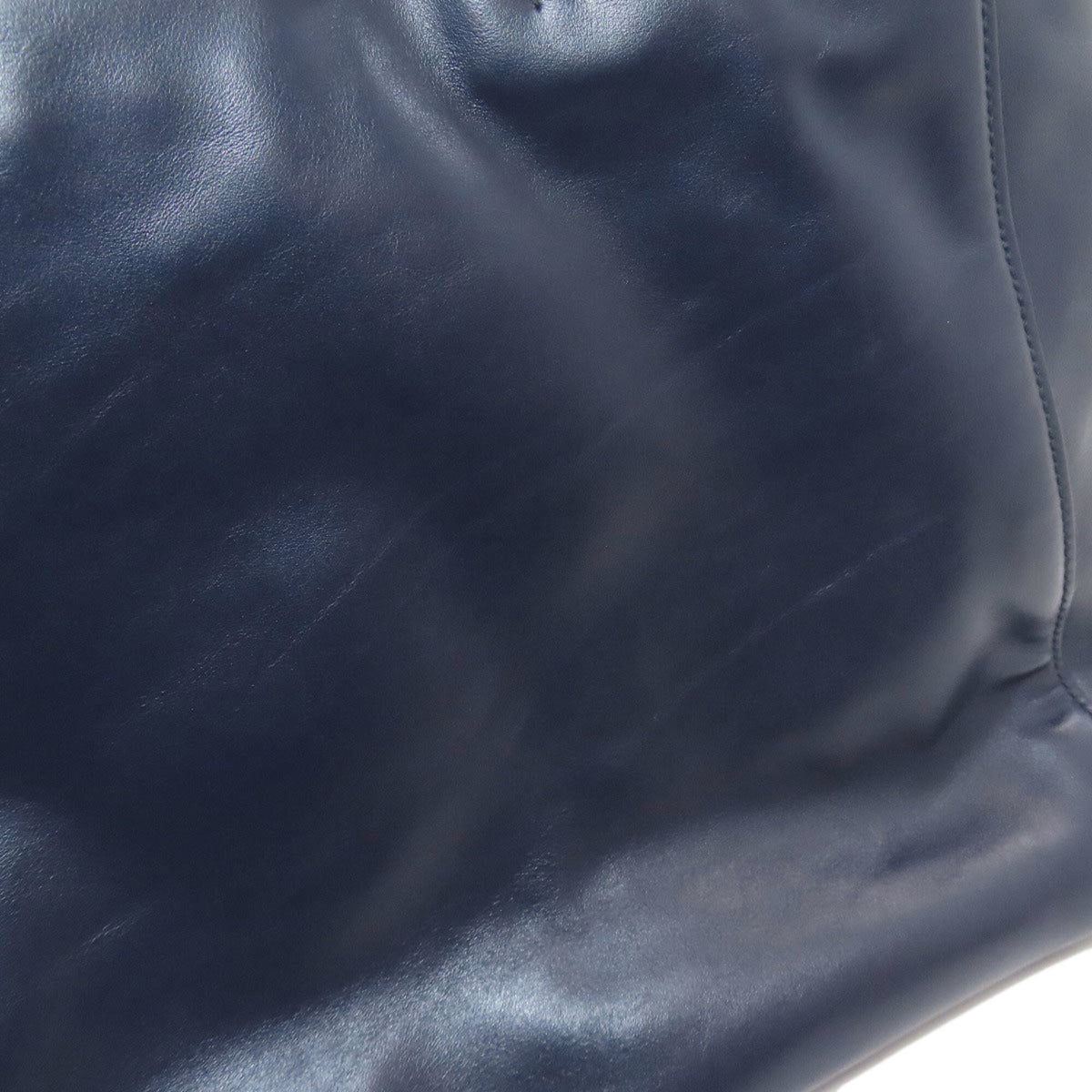 Miu Miu Navy Leather Tote Bag (Pre-Owned)