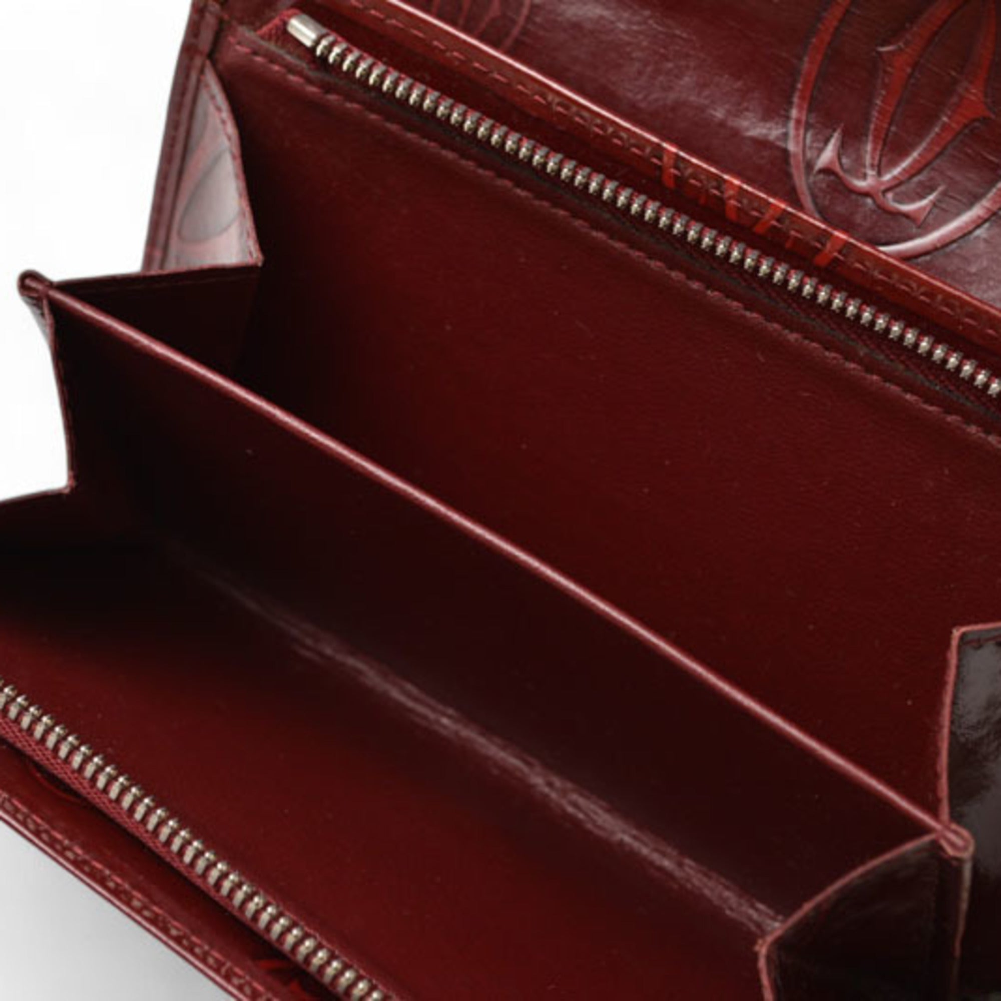 Cartier Bordeaux Leather Wallet (Bi-Fold) (Pre-Owned)