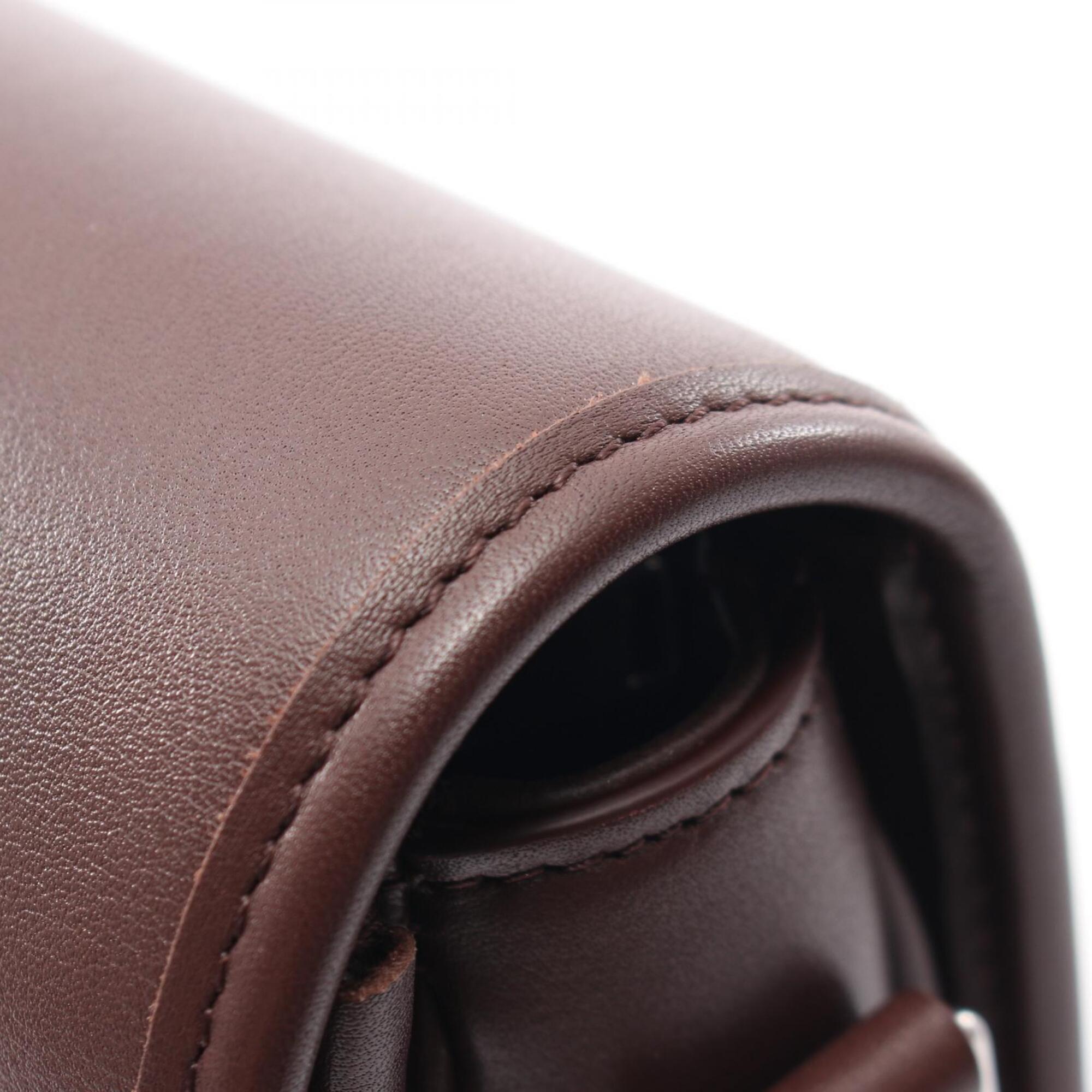 Celine Brown Leather Handbag Shoulder Bag (Pre-Owned)