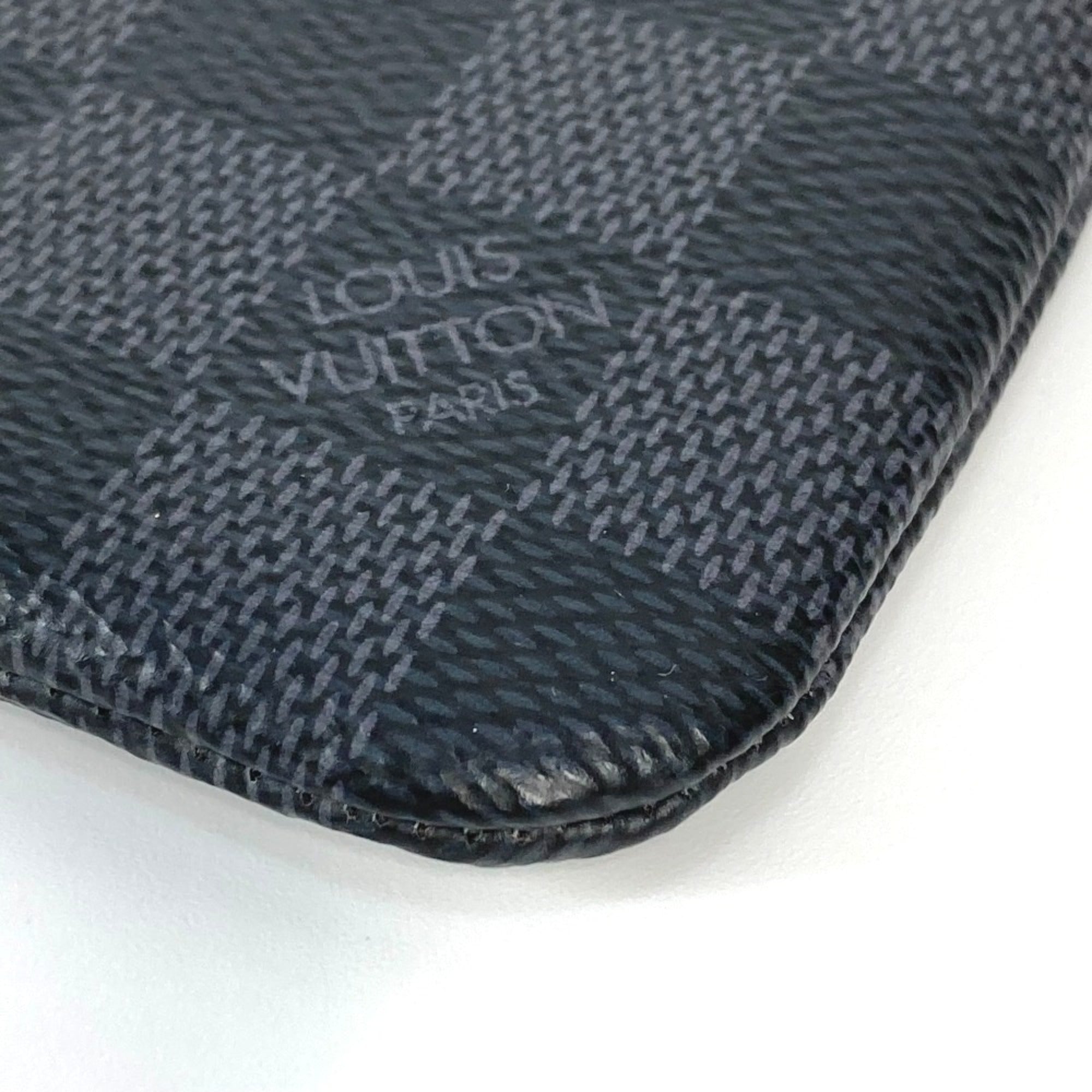 Louis Vuitton Black Damier Graphite Coin Purse/Coin Case (Pre-Owned)