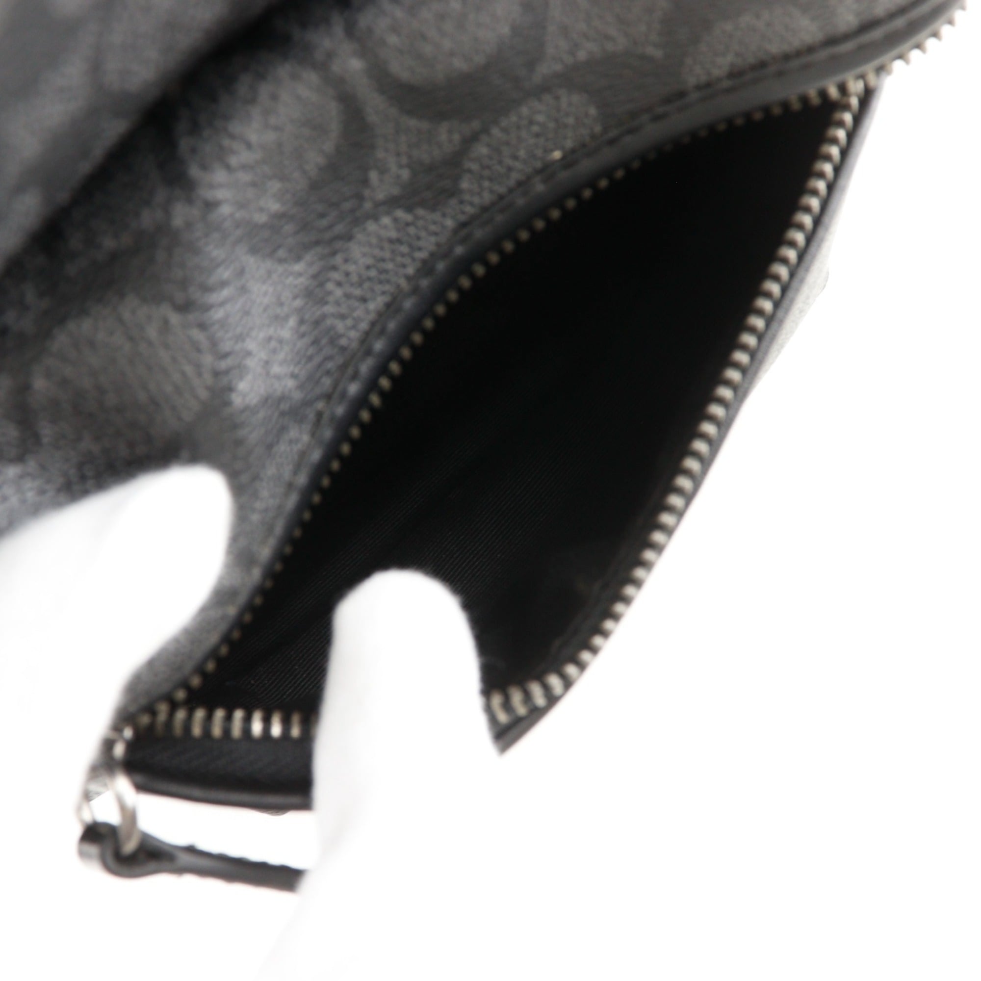 Coach Signature Black Pvc Sling Bag (Pre-Owned)