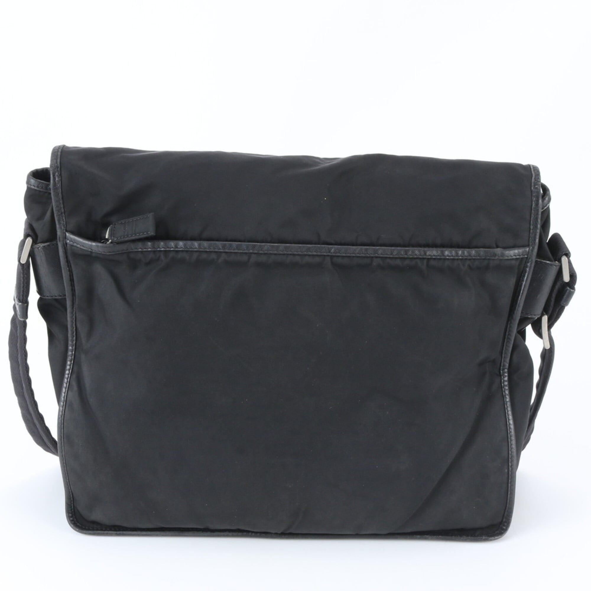 Prada Black White Nylon Shoulder Bag (Pre-Owned)