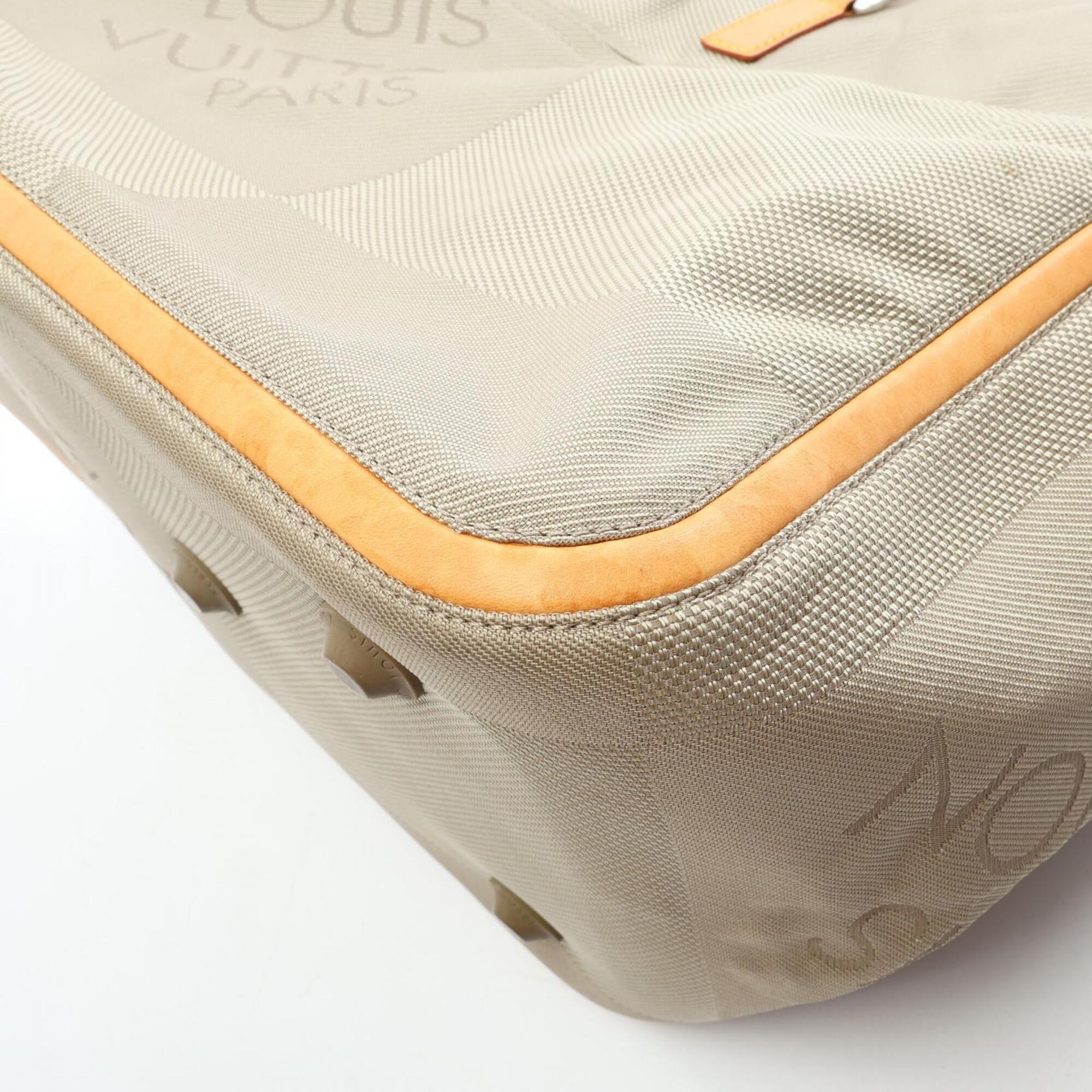 Louis Vuitton Beige Brown Sable Damier Geant Leather Nylon Canvas Boston Bag Handbag (Pre-Owned)