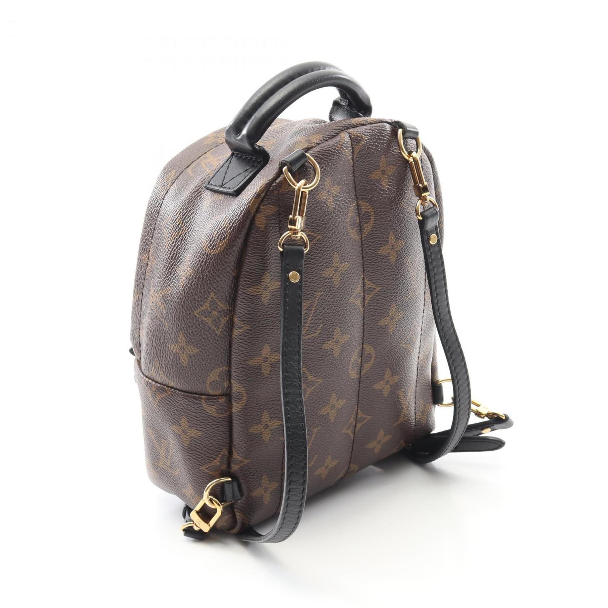 Louis Vuitton Black Brown Monogram Coated Canvas Backpack (Pre-Owned)