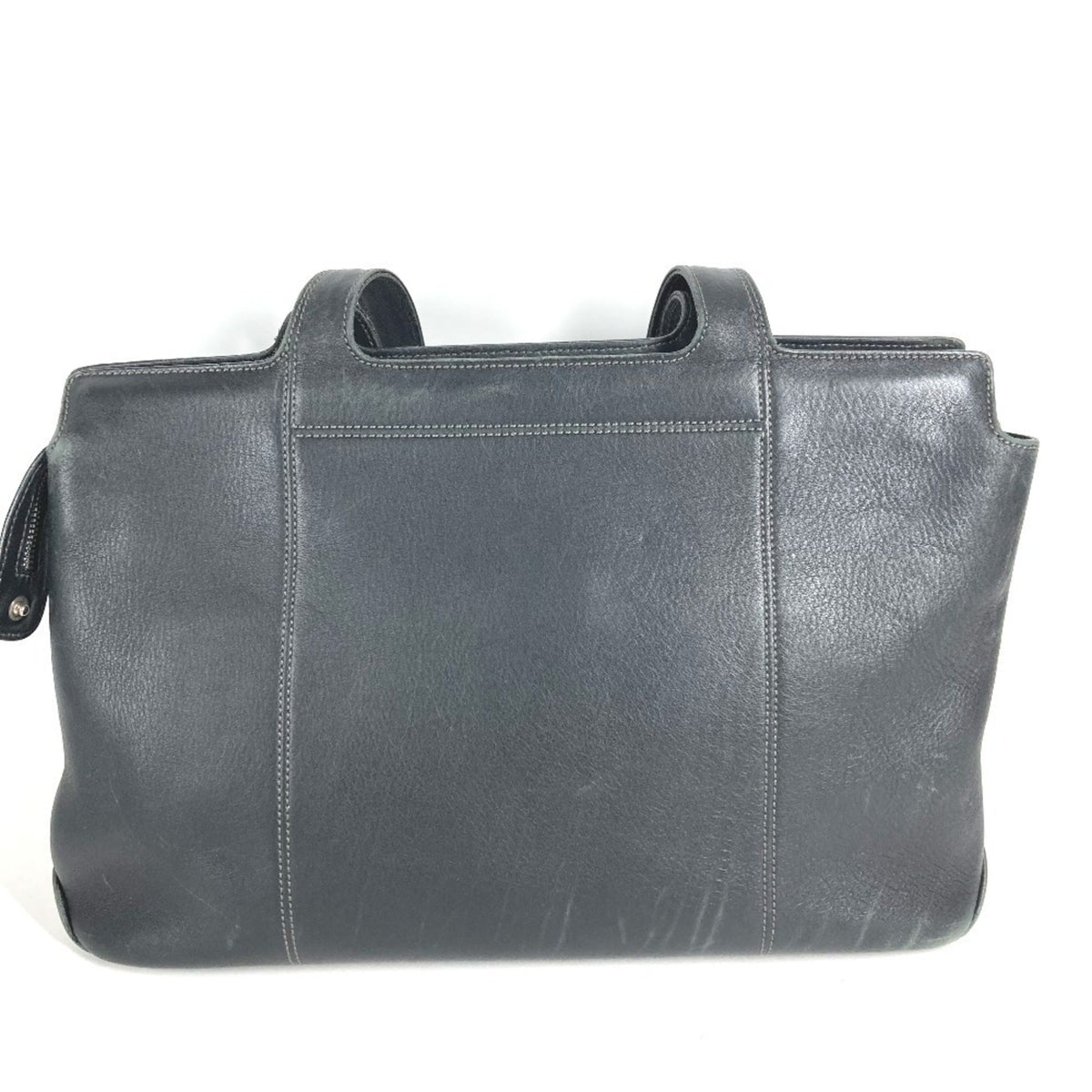 Salvatore Ferragamo Black Leather Shoulder Bag Tote Bag (Pre-Owned)