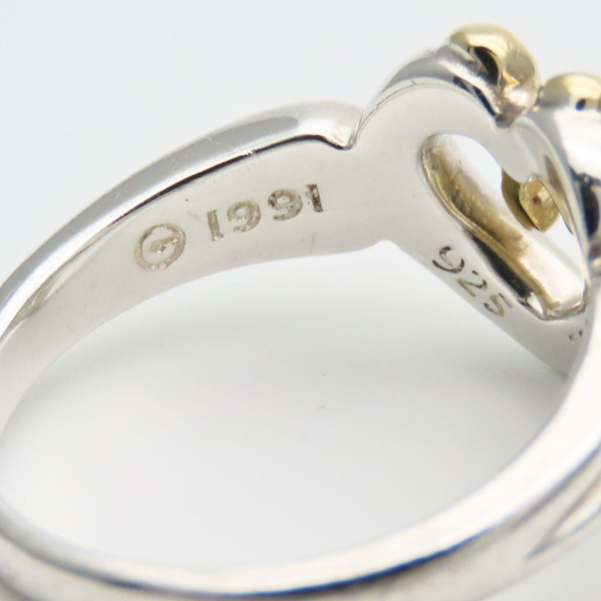 Tiffany Silver Yellow Gold Yellow Gold (18K) Silver 925 Band Ring (Pre-Owned)