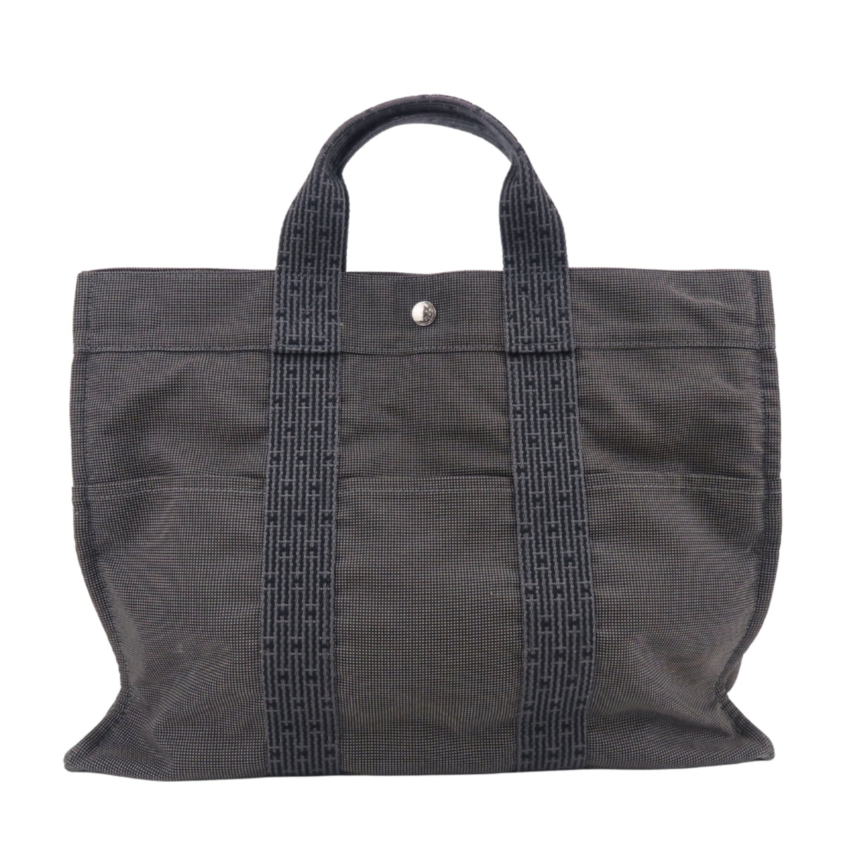 Hermes Gray Polyester Tote Bag (Pre-Owned)