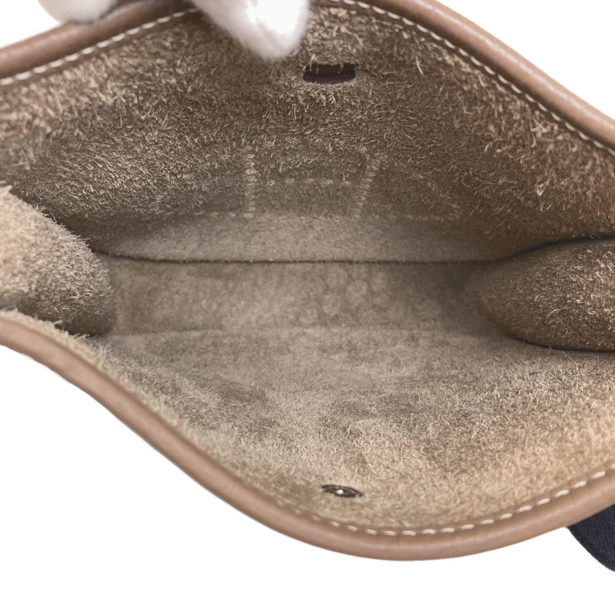 Hermes Etoupe Gray Taurillon Clemence Leather Shoulder Bag (Pre-Owned)