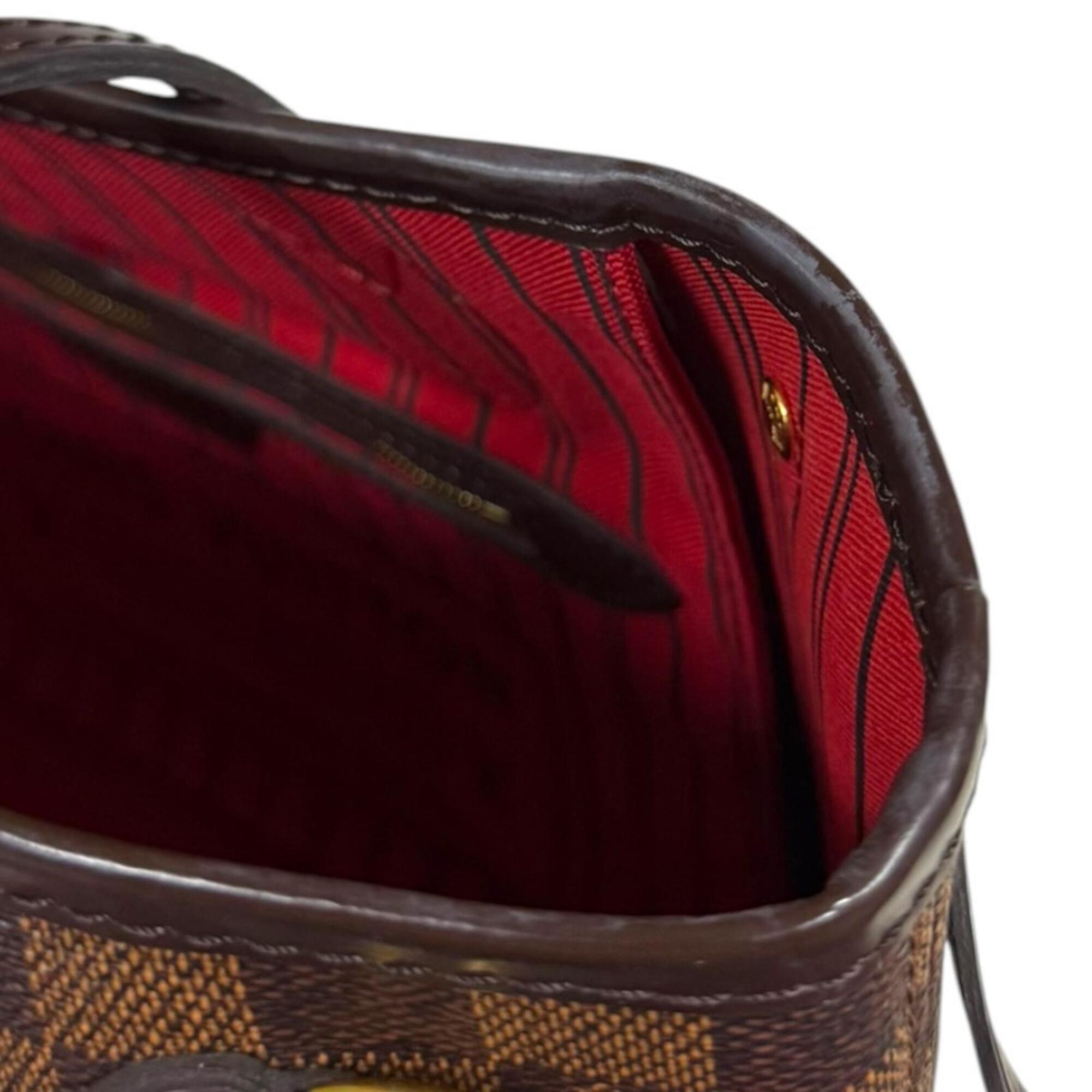 Louis Vuitton Damier Brown Damier Canvas Pouch Tote Bag (Pre-Owned)