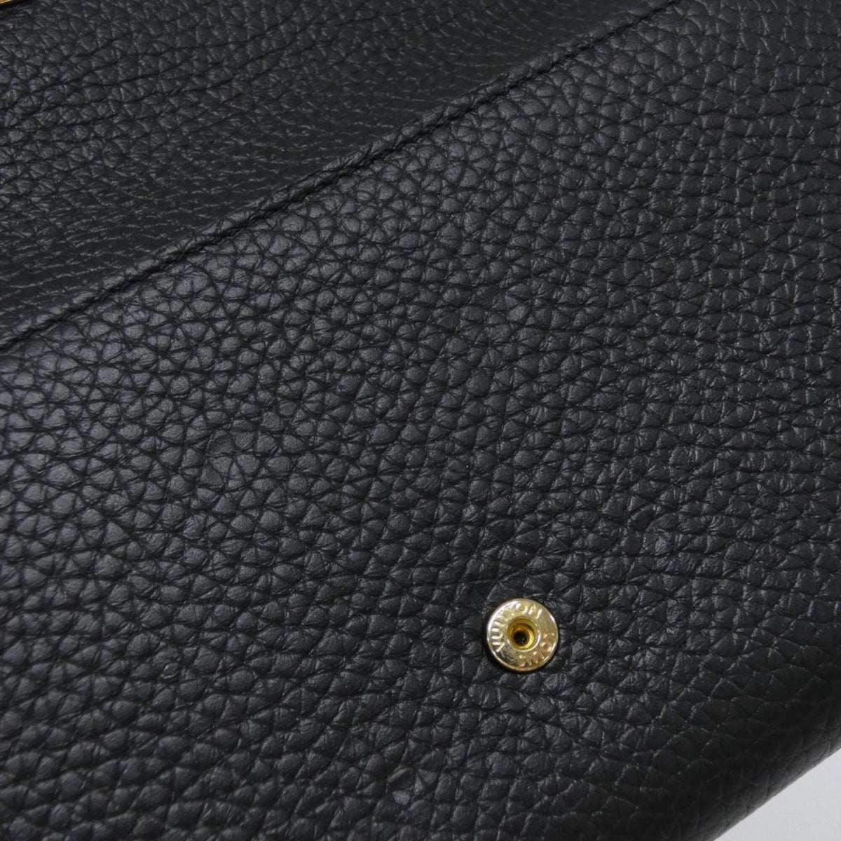 Louis Vuitton Black Leather Long Wallet (Bi-Fold) (Pre-Owned)