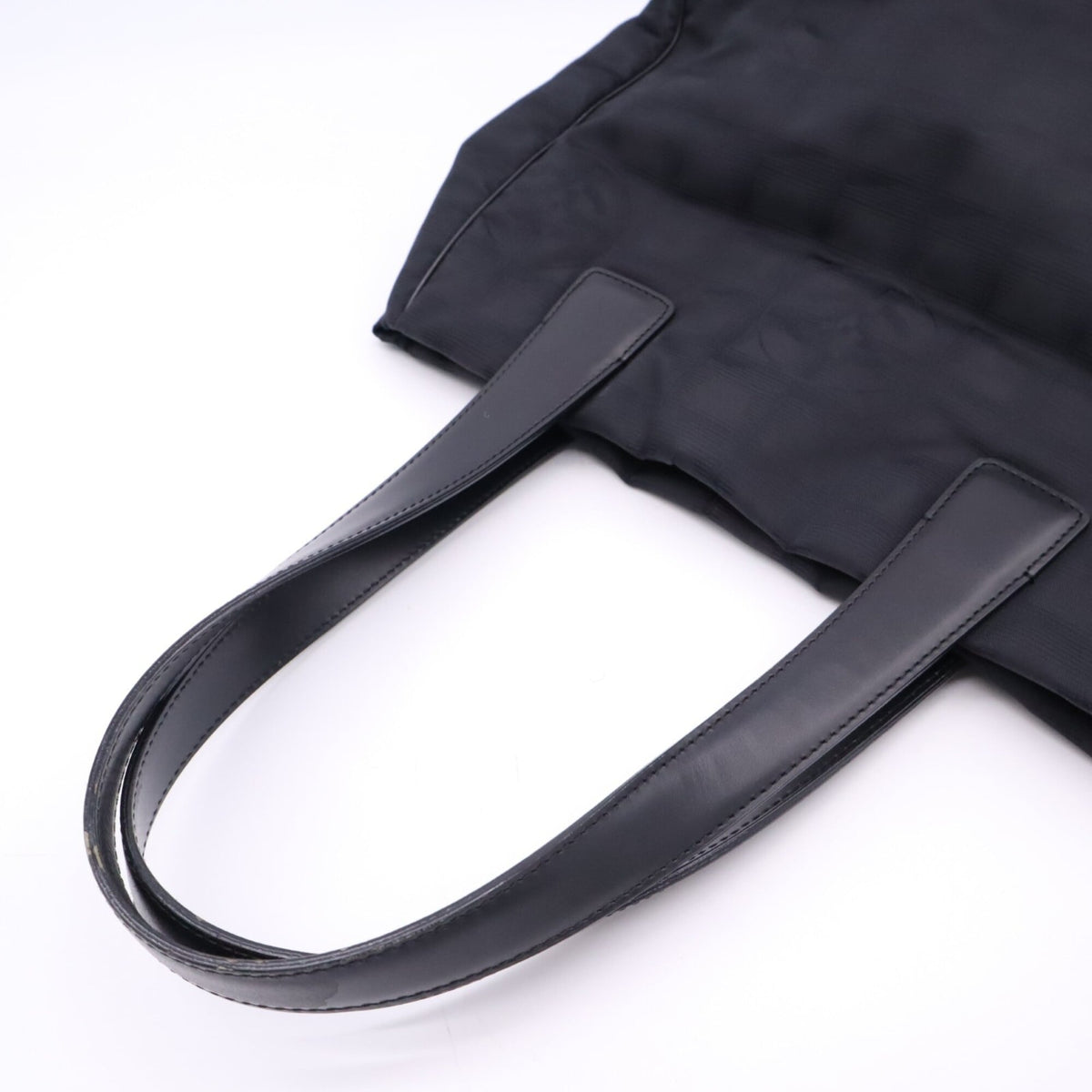 Chanel New Travel Line Black Nylon Leather Tote Bag (Pre-Owned)