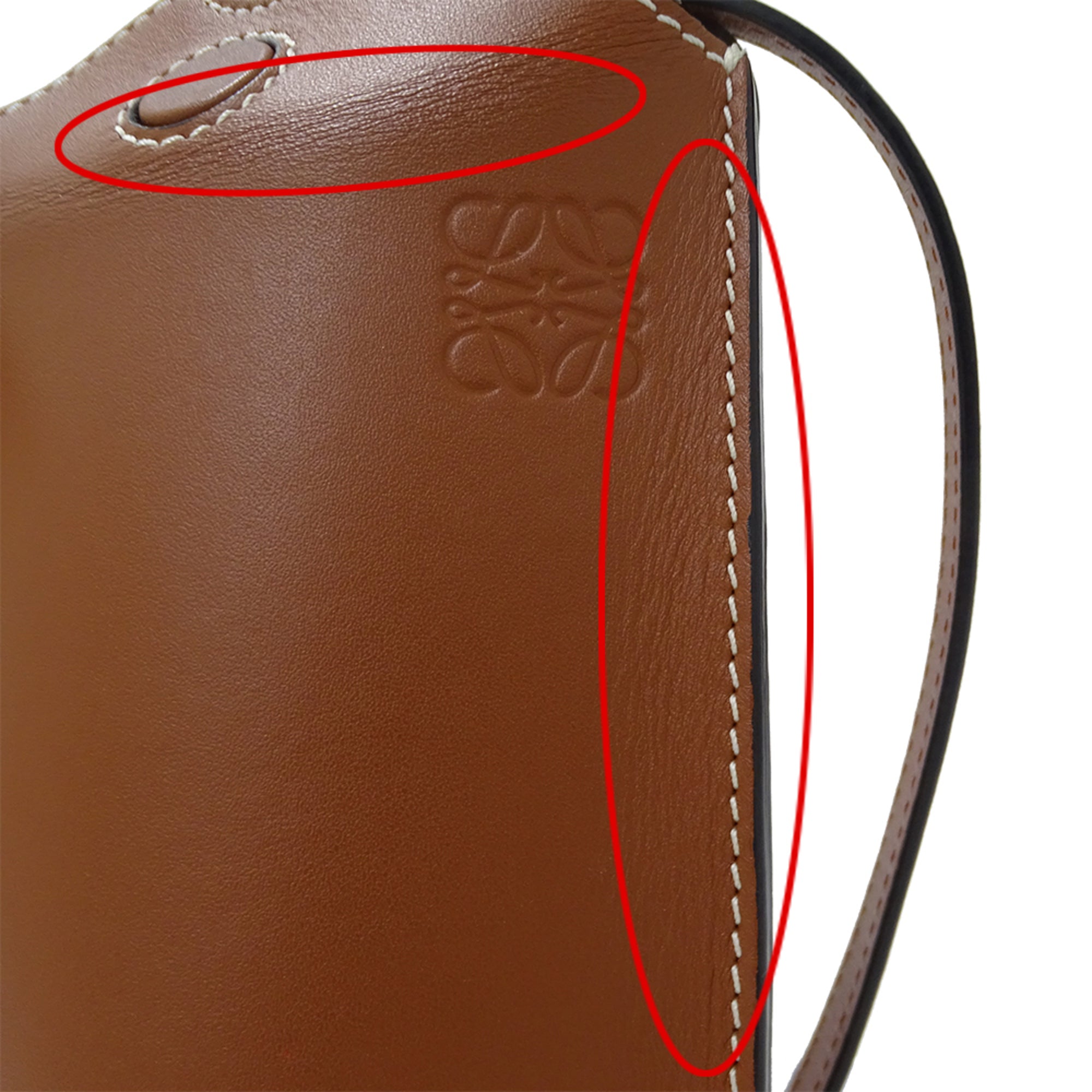 Loewe Brown Leather Handbag Shoulder Bag (Pre-Owned)