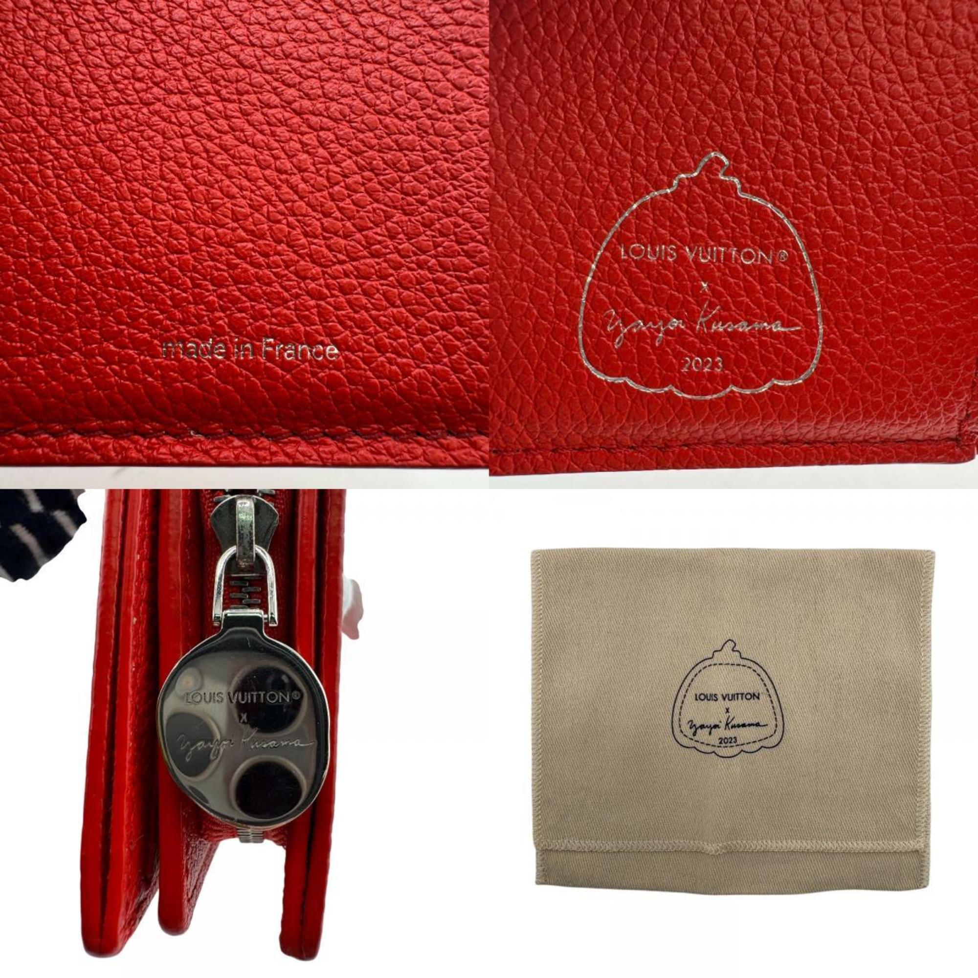 Louis Vuitton Monogram Empreinte Red Color White Leather Wallet (Bi-Fold) (Pre-Owned)