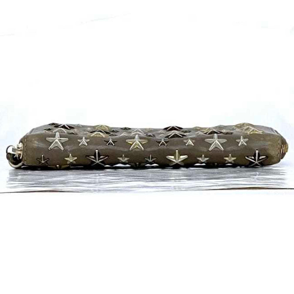 Jimmy Choo Beige Leather Long Wallet (Bi-Fold) (Pre-Owned)