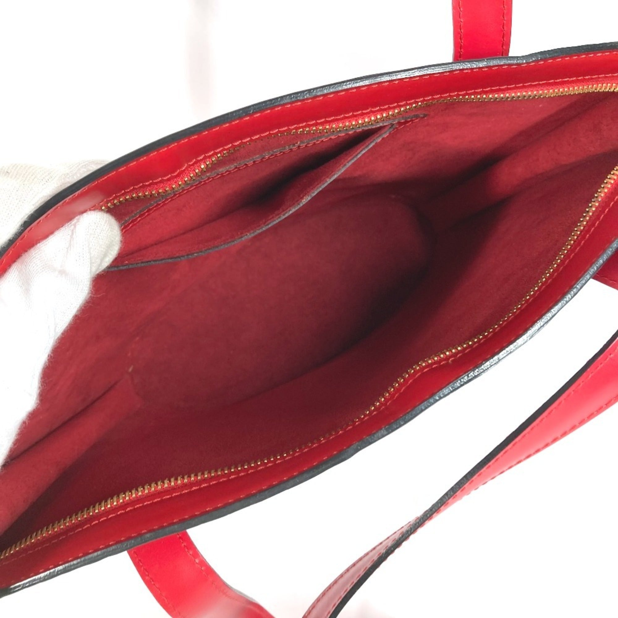 Louis Vuitton Castilian Red Red Color Epi Leather Shoulder Bag Tote Bag (Pre-Owned)
