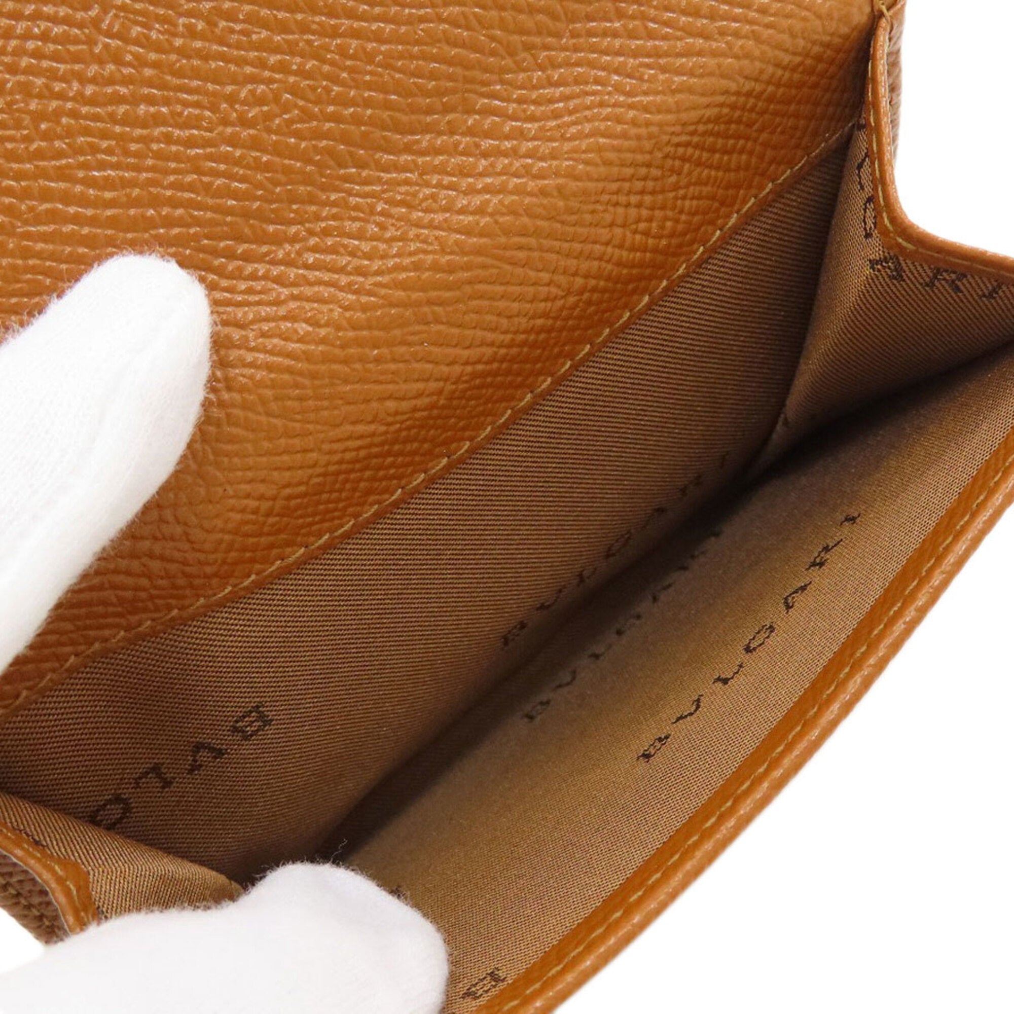 Bvlgari Brown Leather Wallet (Bi-Fold) (Pre-Owned)