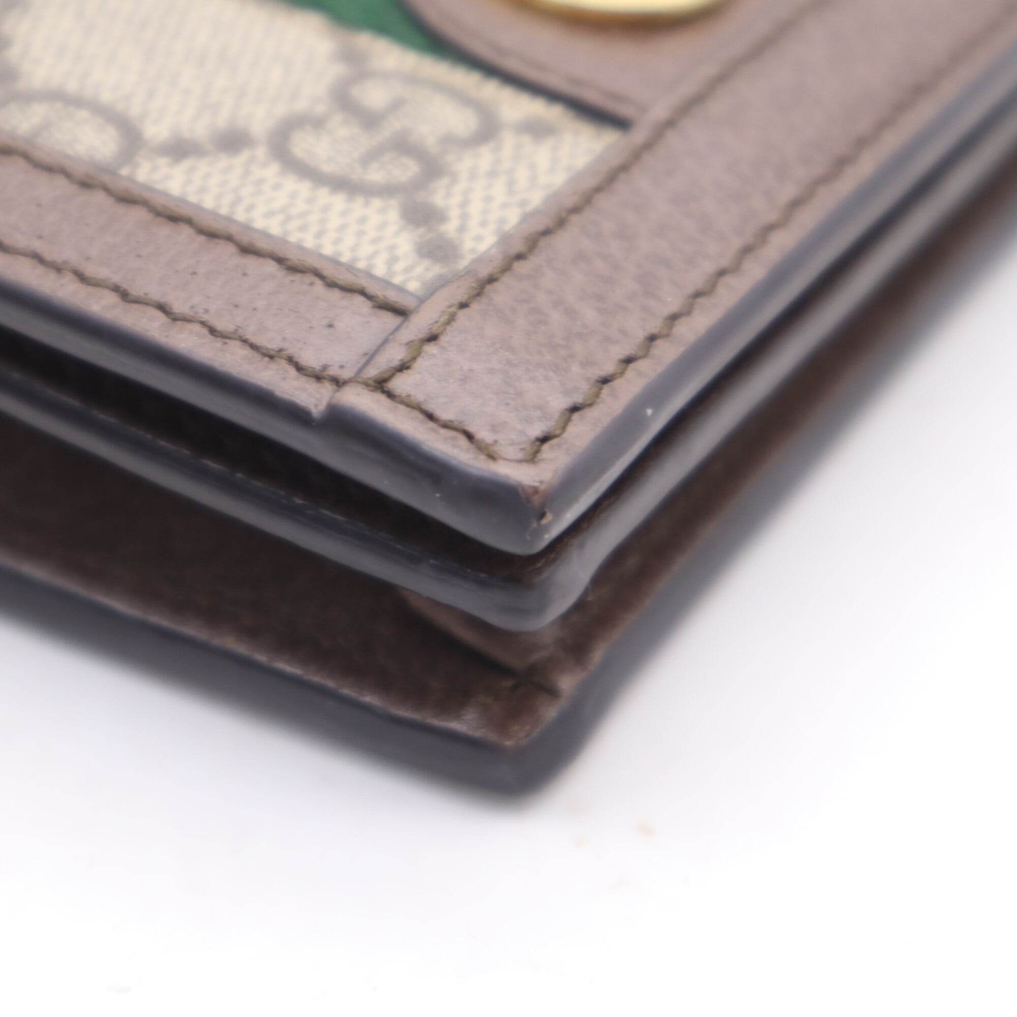 Gucci Ophidia Beige Brown Multi-Color Coated Canvas Leather Wallet (Bi-Fold) (Pre-Owned)