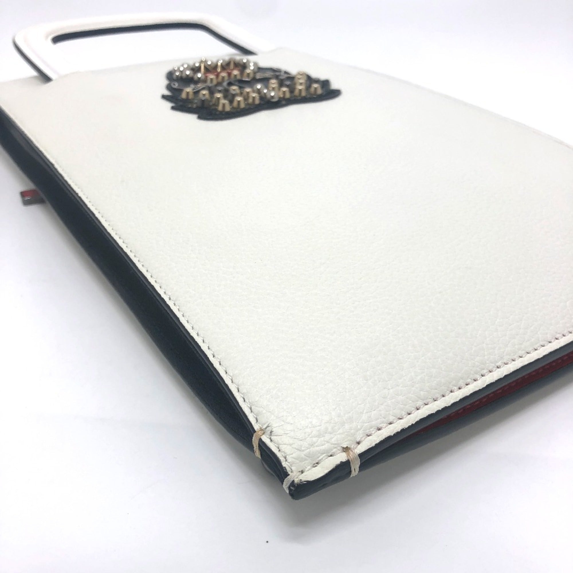 Christian Louboutin White Leather Tote Bag (Pre-Owned)