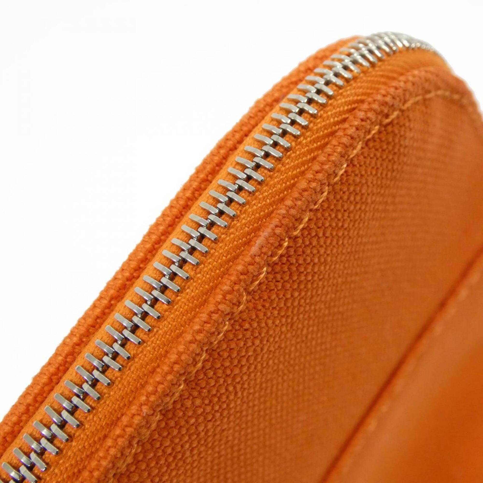 Hermes Orange Canvas Handbag Pouch (Pre-Owned)