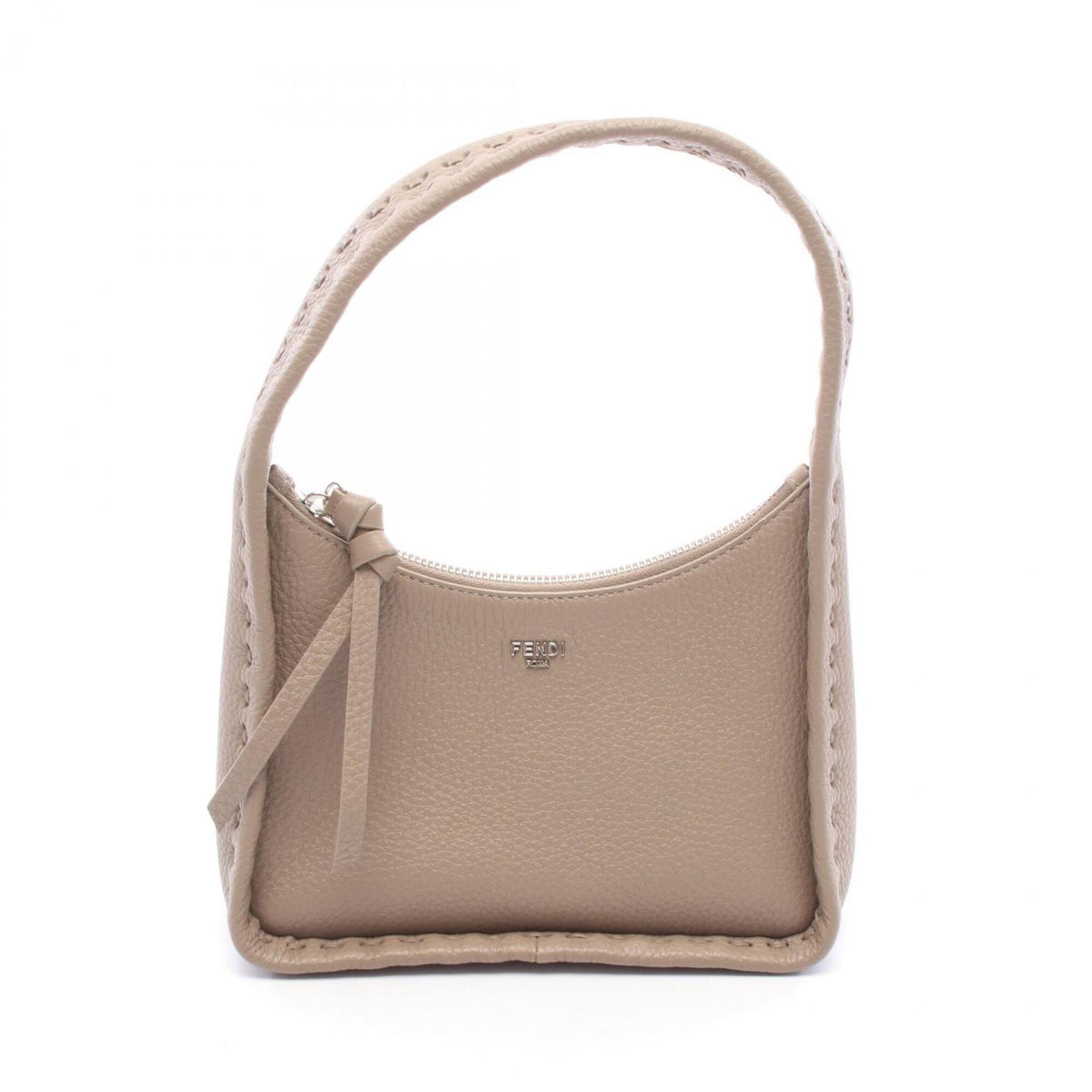 Fendi Selleria Beige Leather Handbag (Pre-Owned)