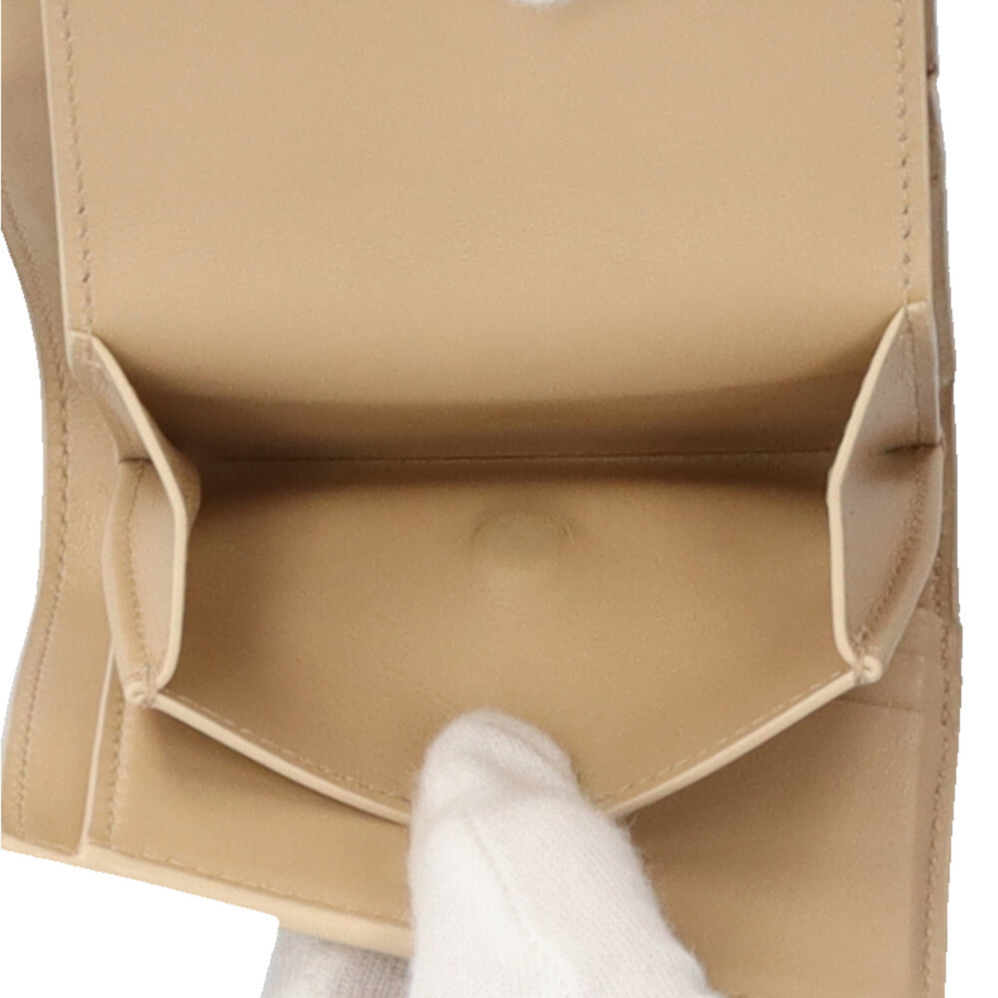 Celine Beige Leather Wallet (Tri-Fold) (Pre-Owned)