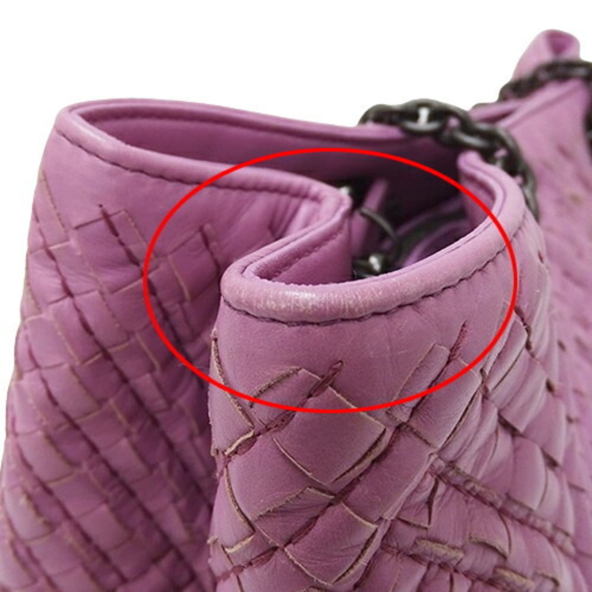 Bottega Veneta Pink Purple Leather Tote Bag (Pre-Owned)