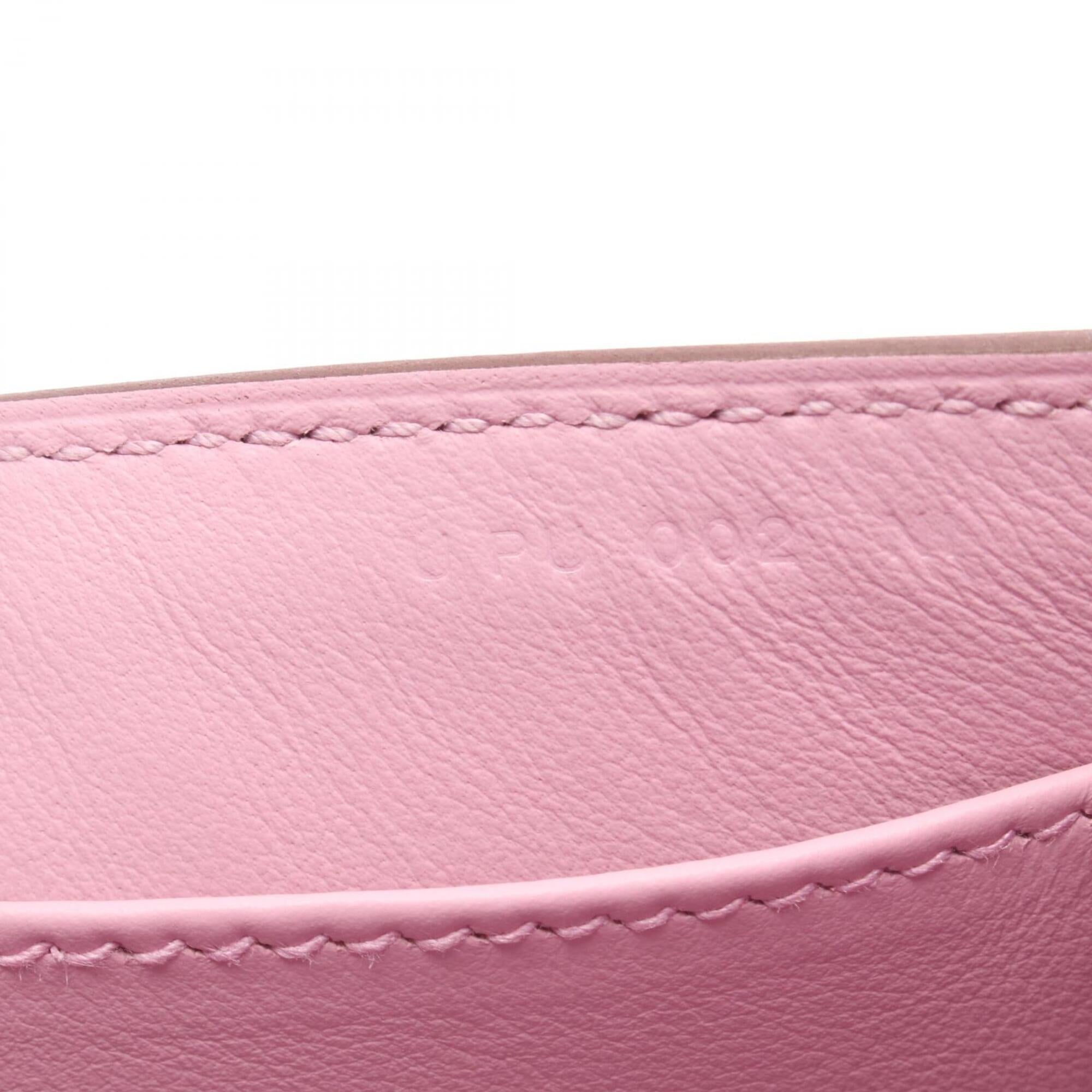 Hermes Pink Chevre Leather Handbag Shoulder Bag (Pre-Owned)