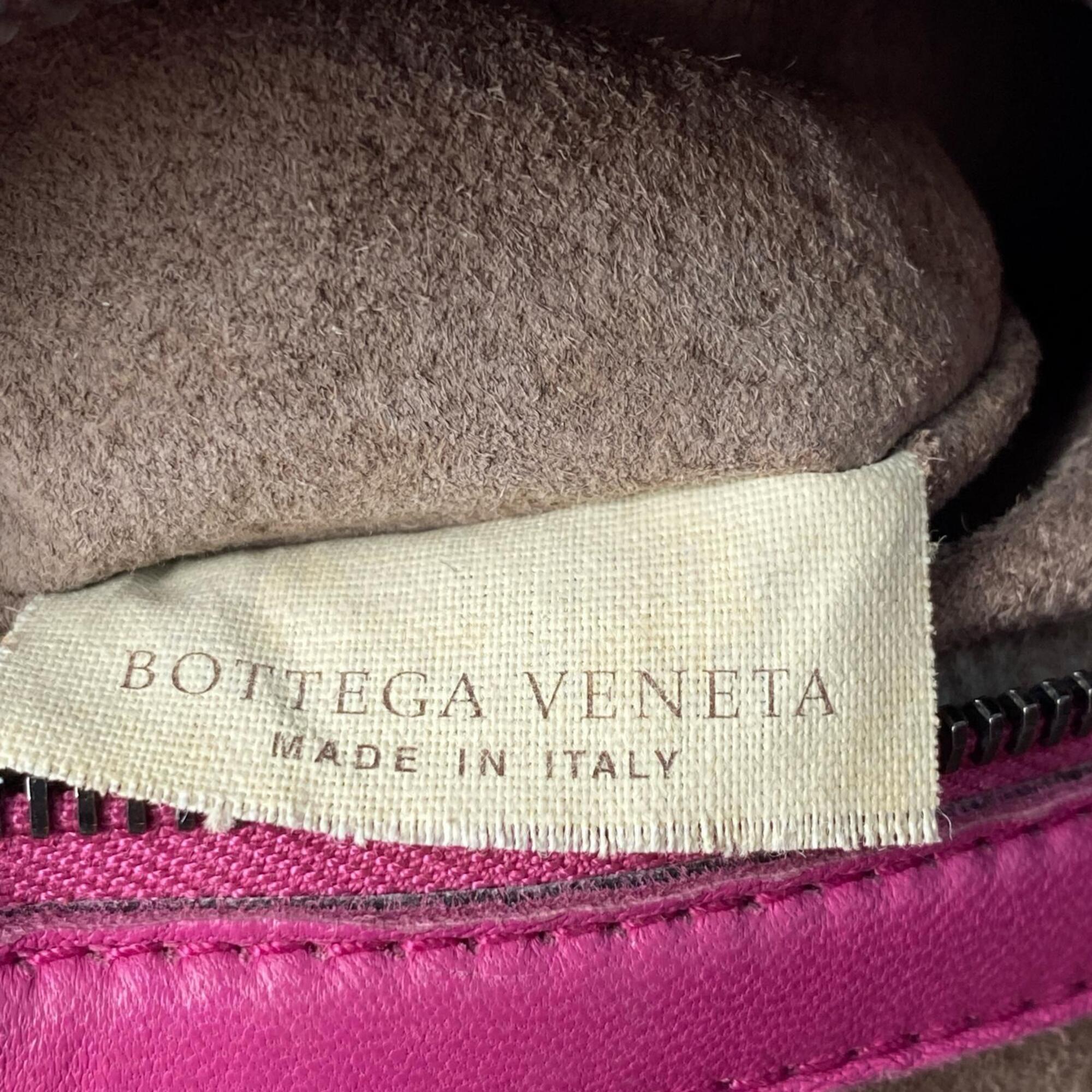 Bottega Veneta Pink Purple Leather Shoulder Bag (Pre-Owned)