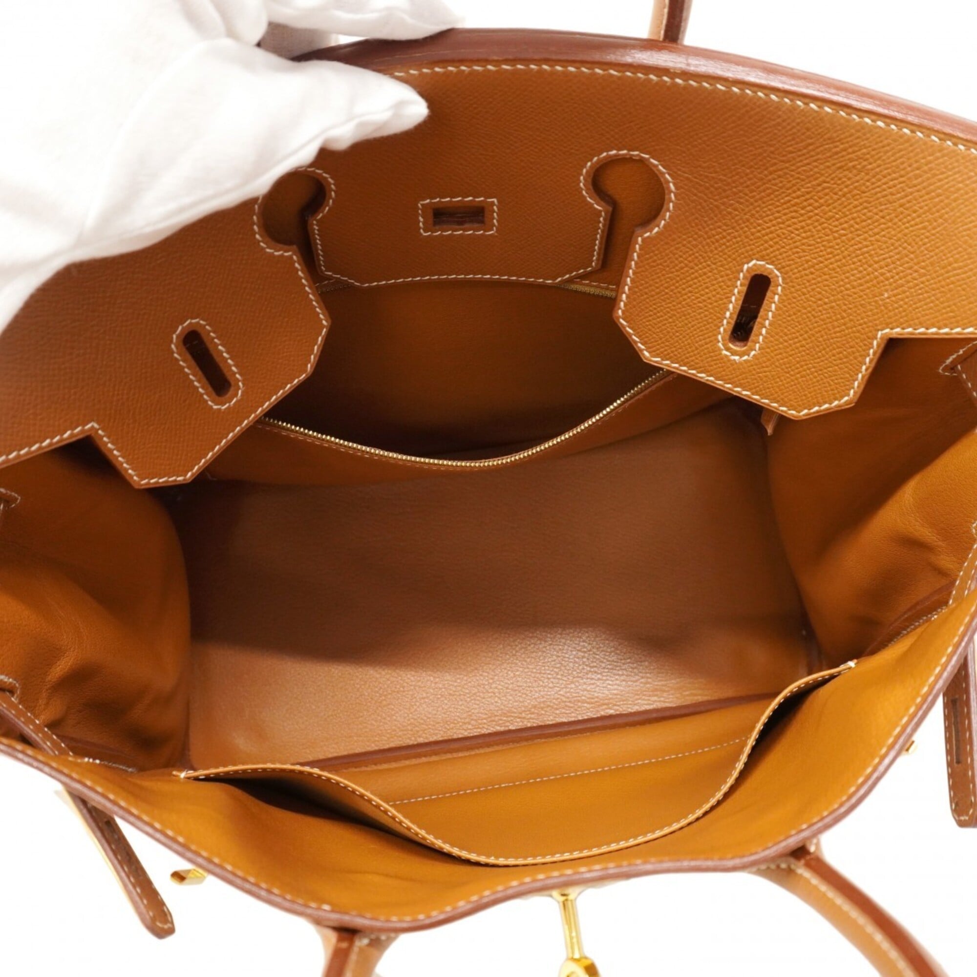 Hermes Gold Courchevel Leather Handbag (Pre-Owned)