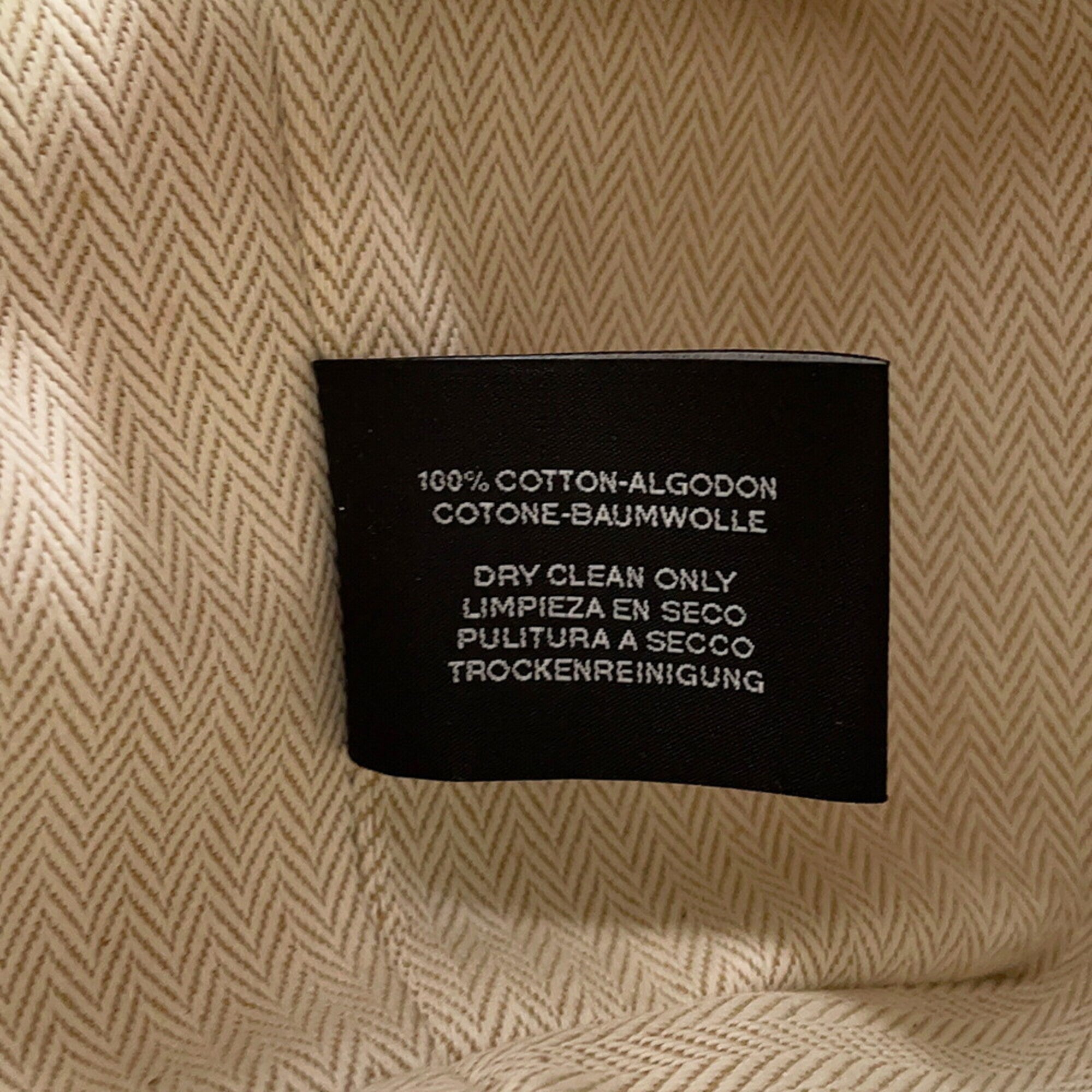 Hermes Beige Canvas Handbag Pouch (Pre-Owned)
