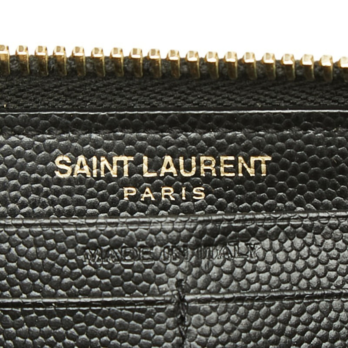 Saint Laurent Black Leather Long Wallet (Bi-Fold) (Pre-Owned)