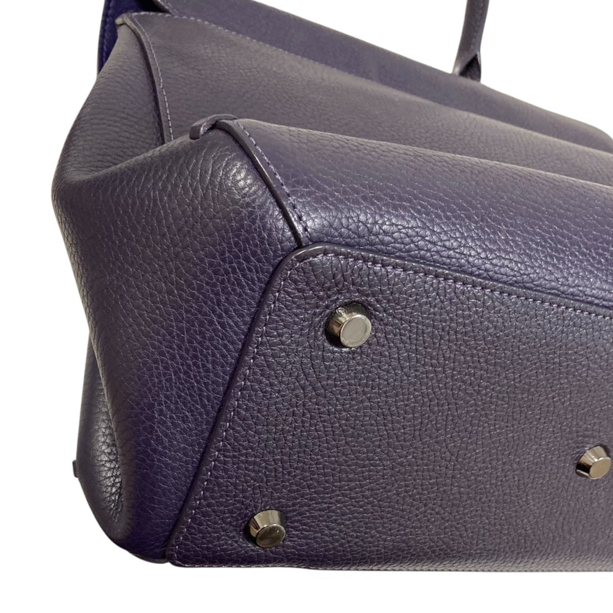 Longchamp Purple Handbag Tote Bag (Pre-Owned)