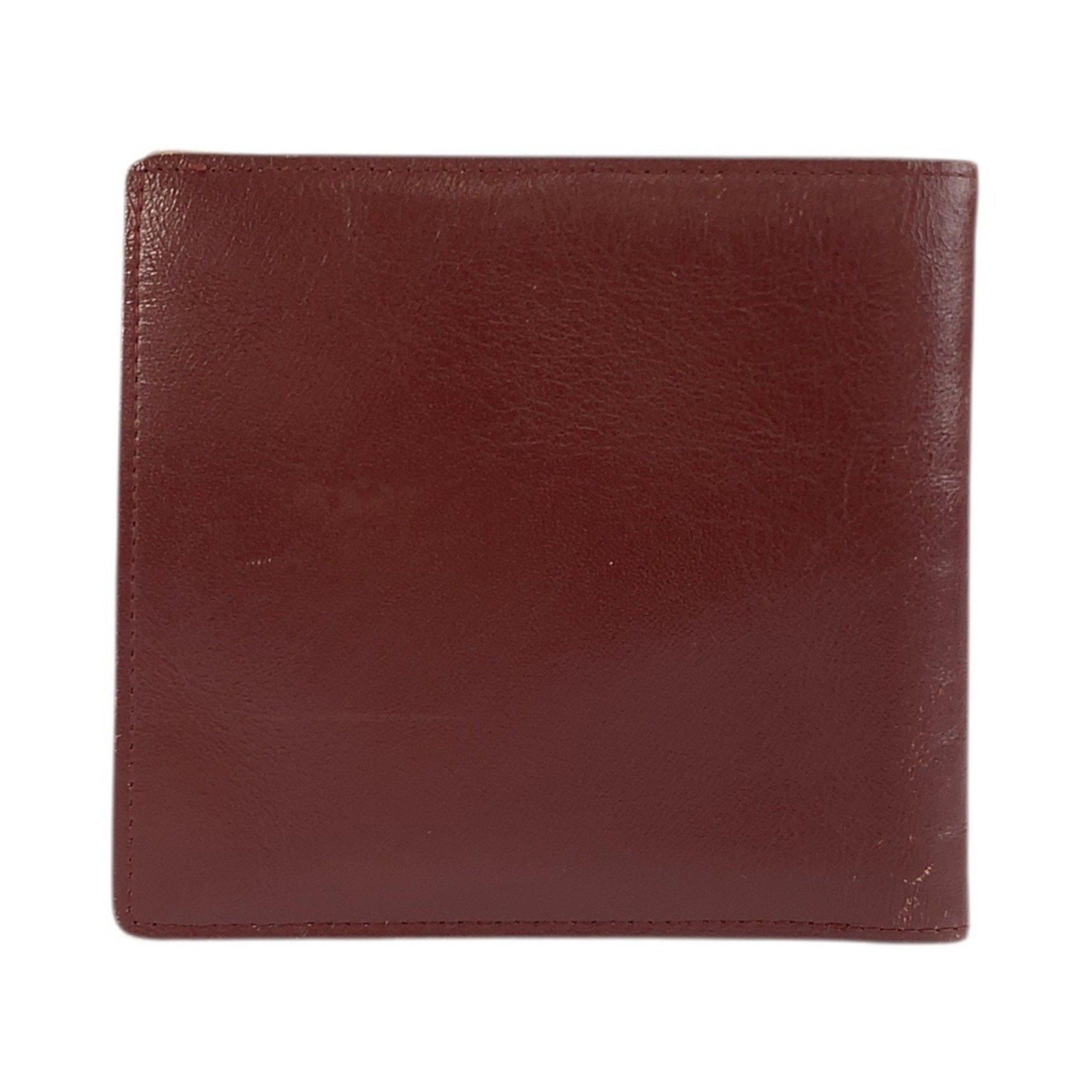 Cartier Bordeaux Leather Bill Wallet (Bi-Fold) (Pre-Owned)