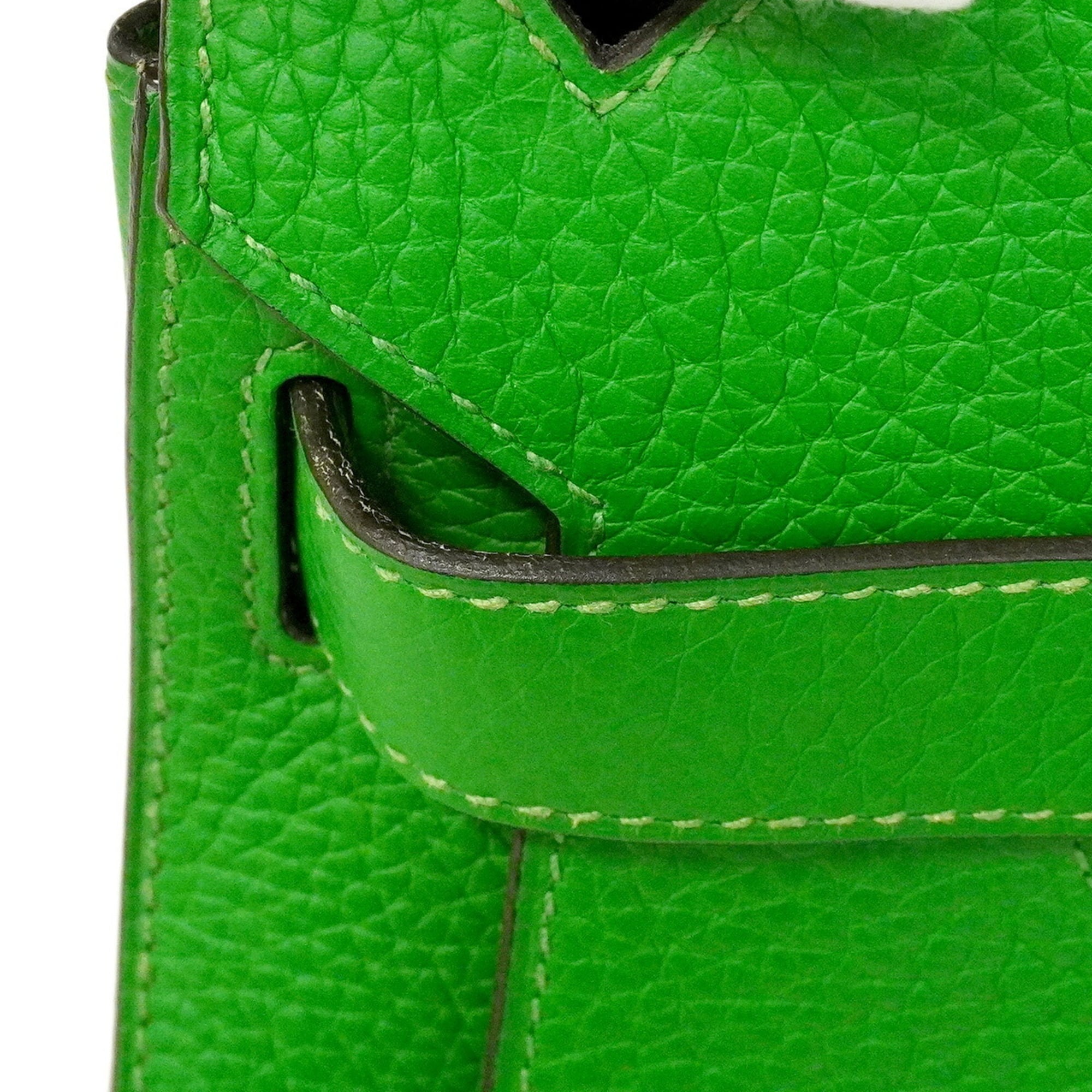 Hermes Bambou Taurillon Clemence Leather Shoulder Bag (Pre-Owned)