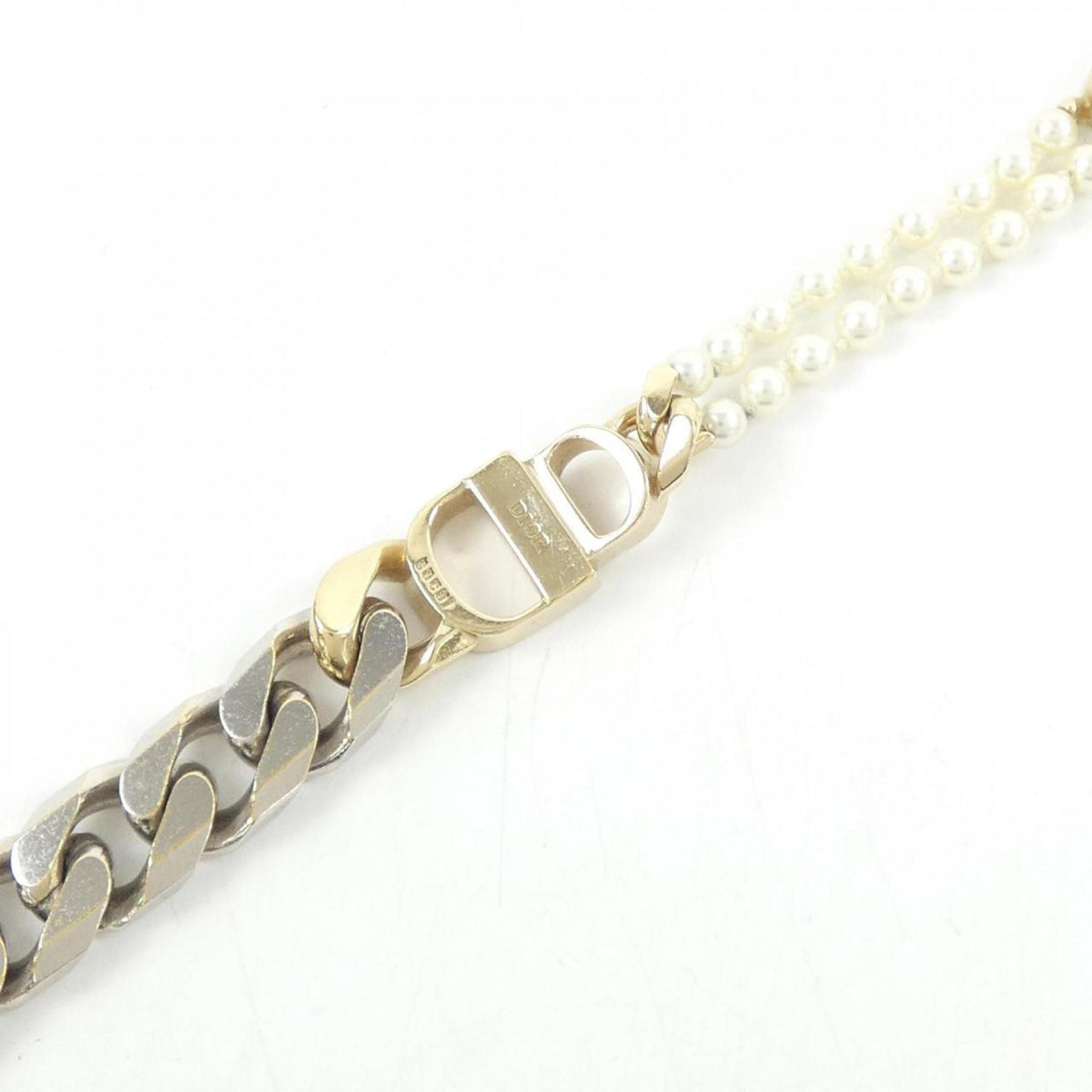 Christian Dior Silver White Charm Bracelet (Pre-Owned)