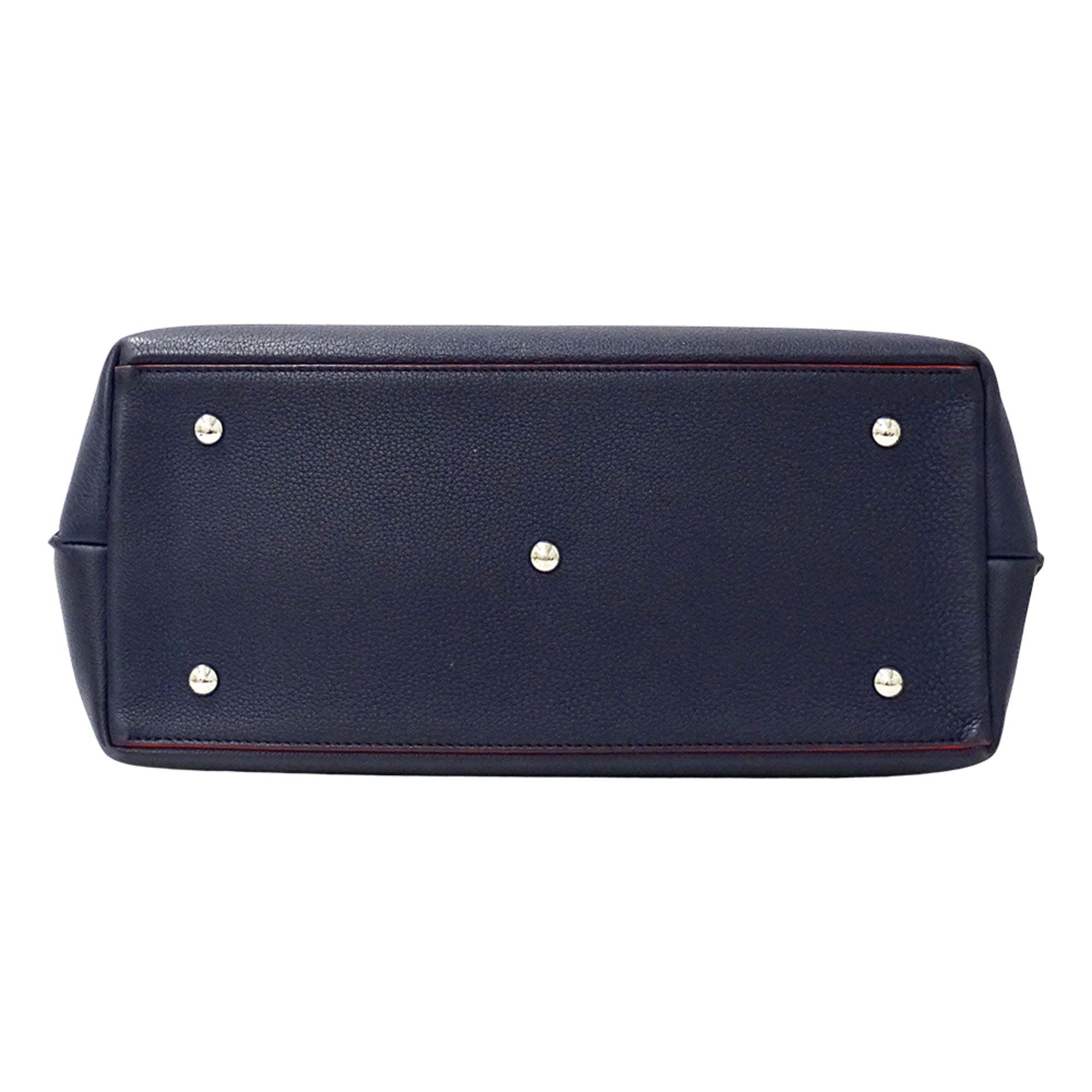 Louis Vuitton Marine Rouge Navy Leather Handbag Shoulder Bag (Pre-Owned)