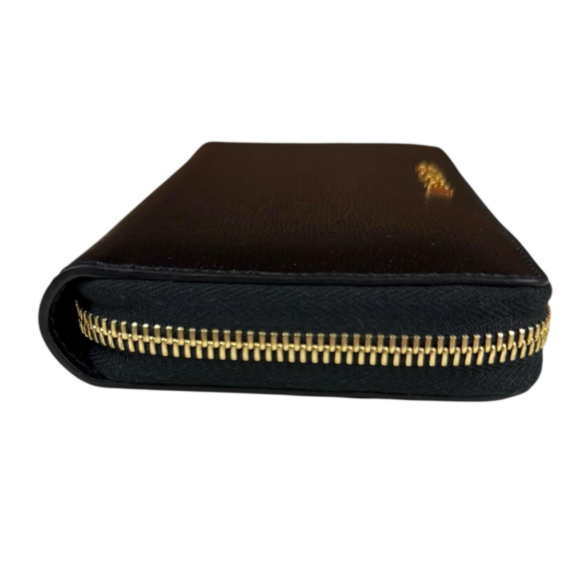 Gucci Black Leather Long Wallet (Bi-Fold) (Pre-Owned)
